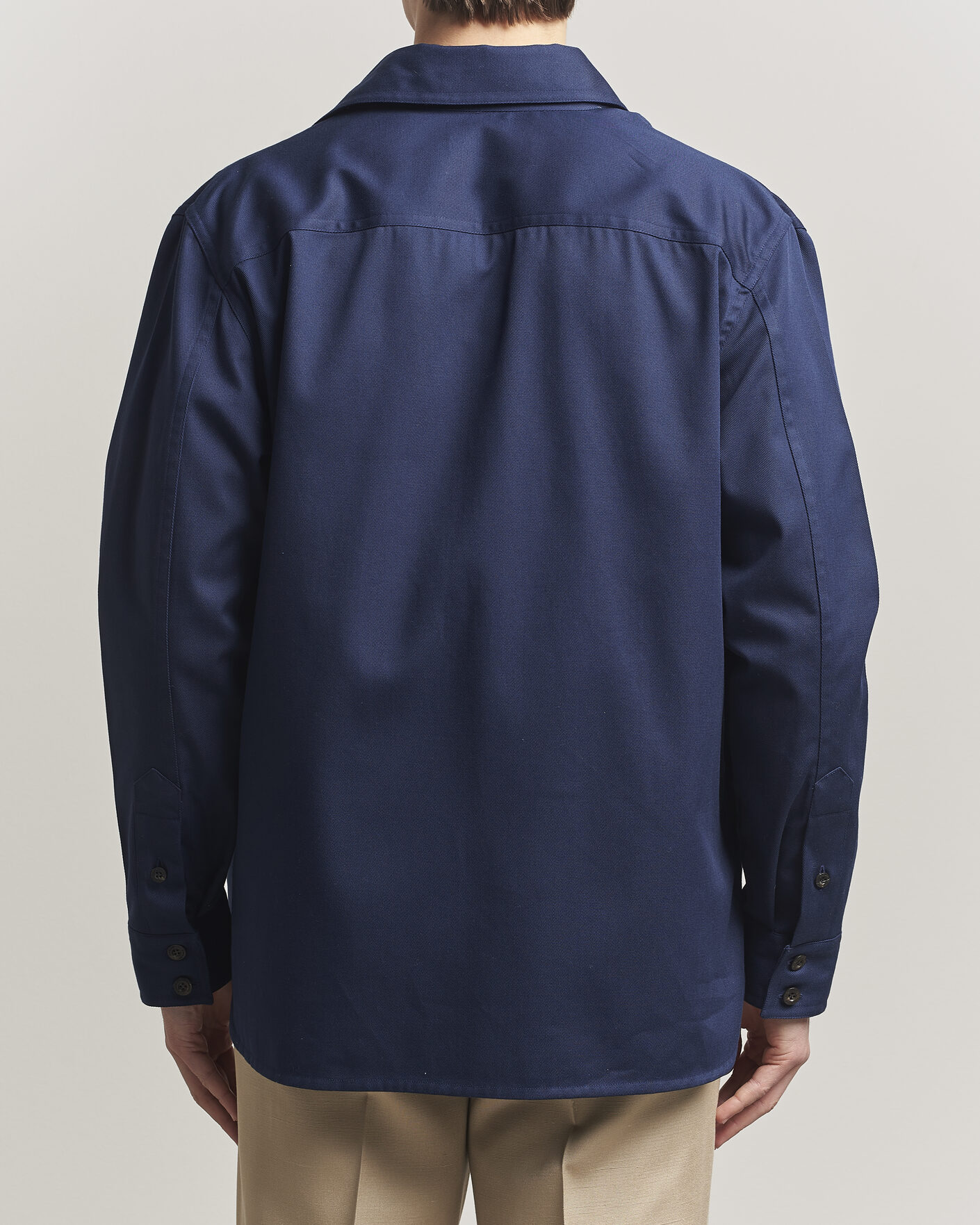 Hombres | Camisas | Caruso | Twill Cotton Overshirt Navy