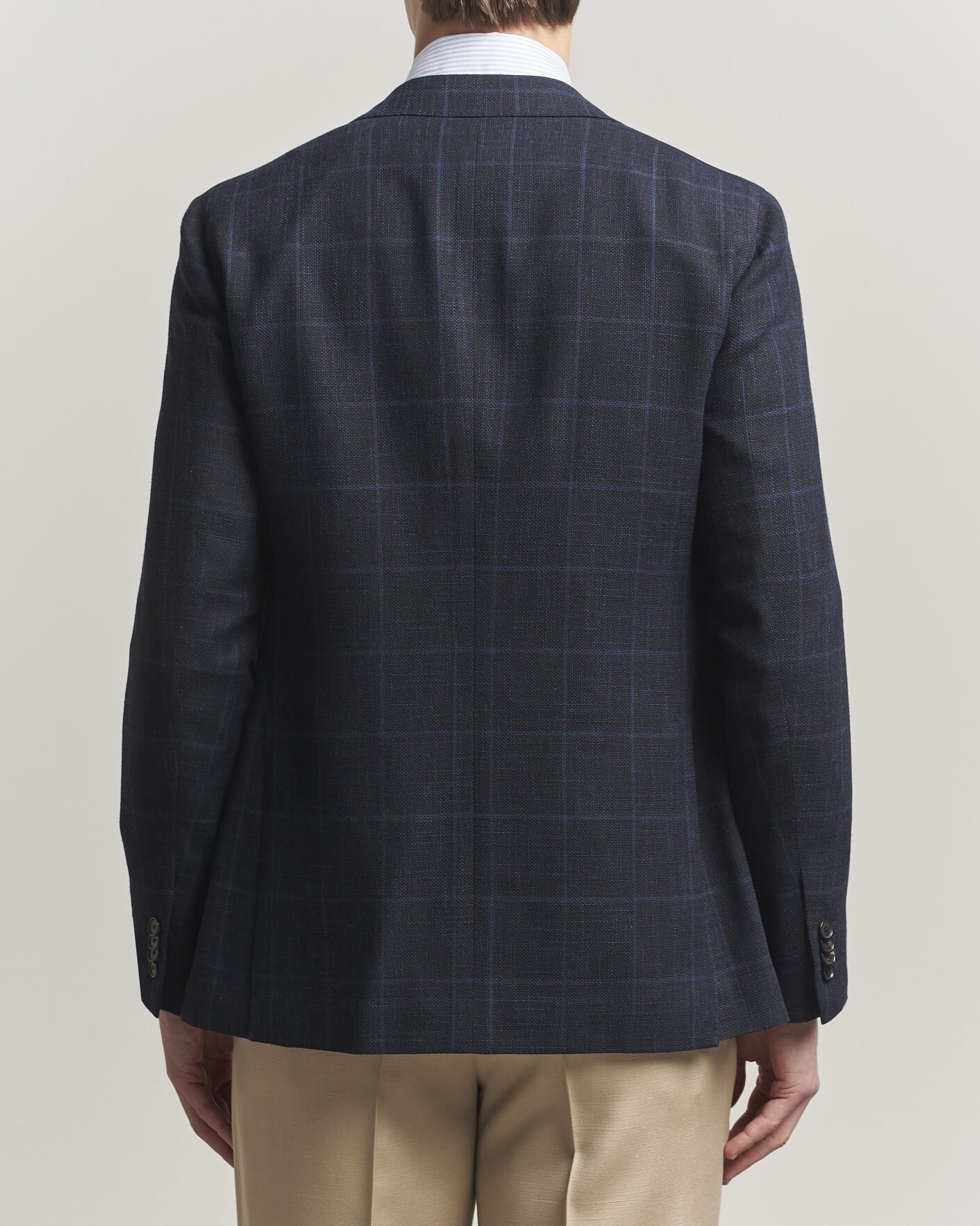Hombres | Blazers | Caruso | Aida Wool Hopsack Blazer Navy Check