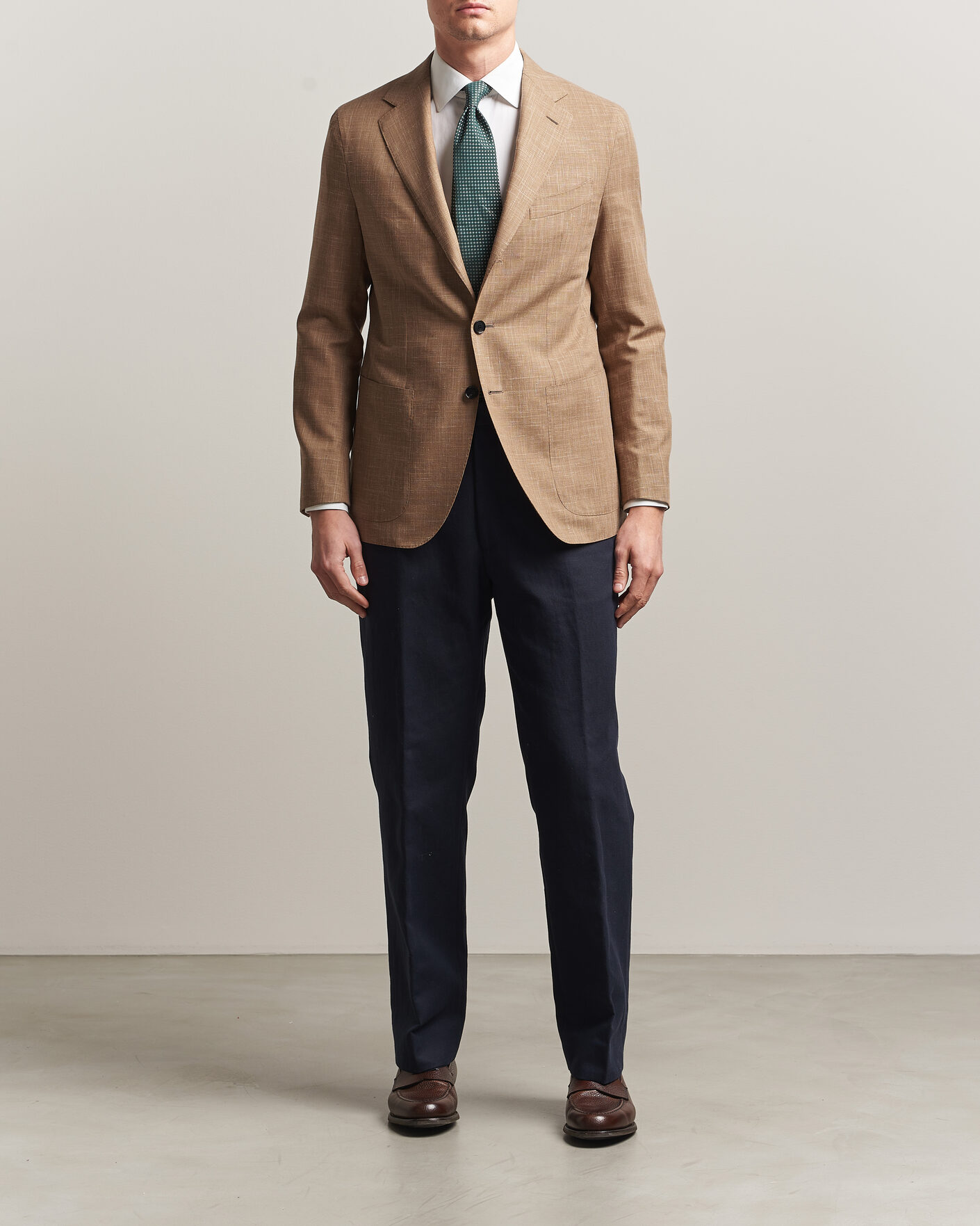 Hombres | Blazers | Caruso | Aida Wool/Silk Blazer Brown