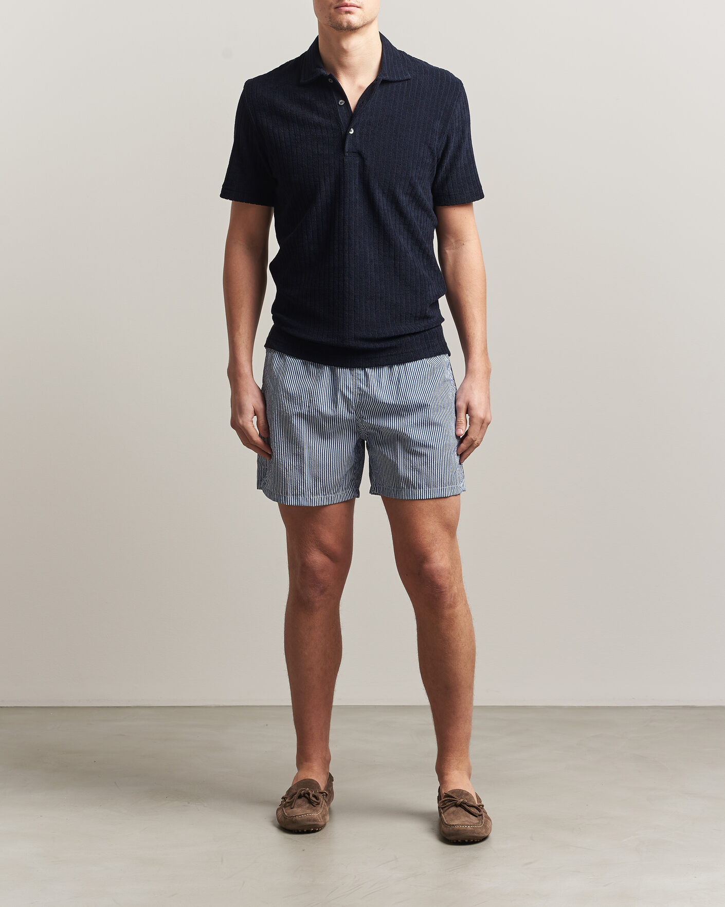 Hombres | Bañadores | Fedeli | Madeira Swim Trunk Blue Stripes