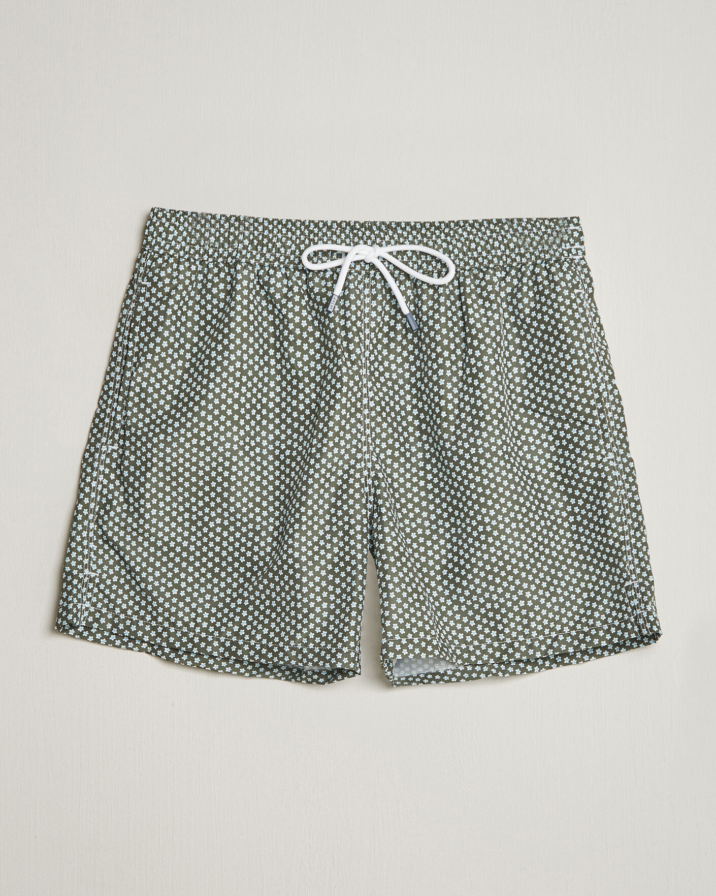Hombres | Bañadores | Fedeli | Madeira Swim Trunk Green Flowers