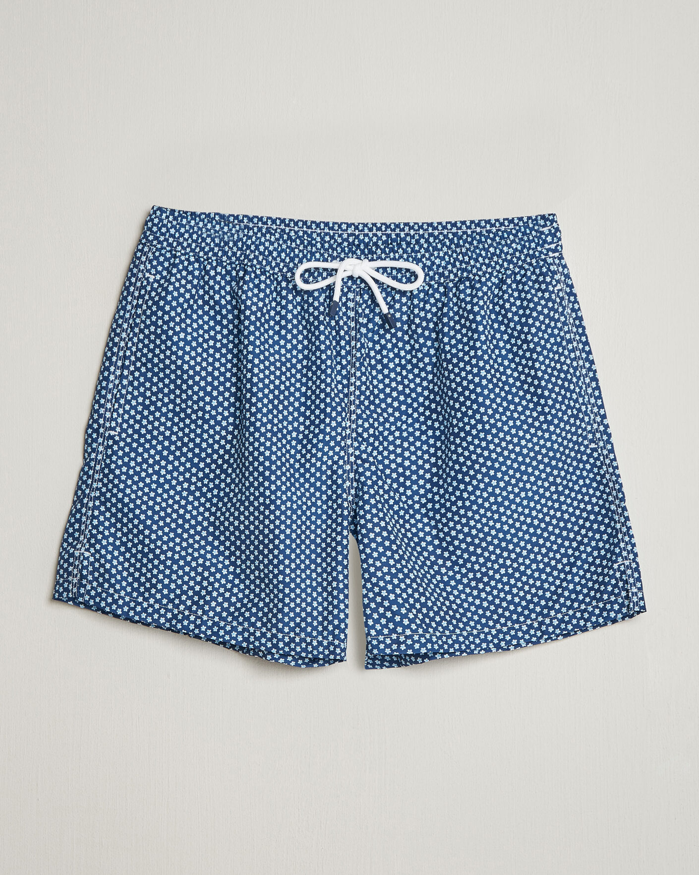 Hombres | Bañadores | Fedeli | Madeira Swim Trunk Blue Flowers