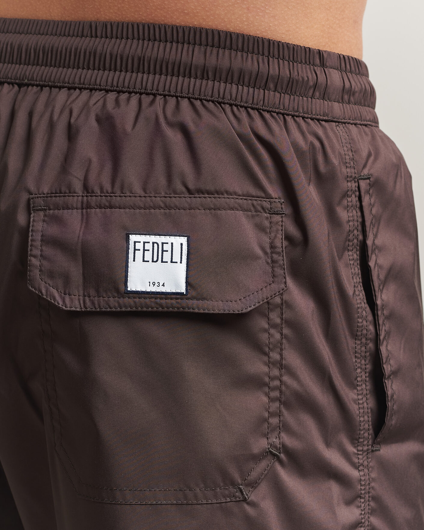 Hombres | Bañadores | Fedeli | Madeira Swim Trunk Chocolate