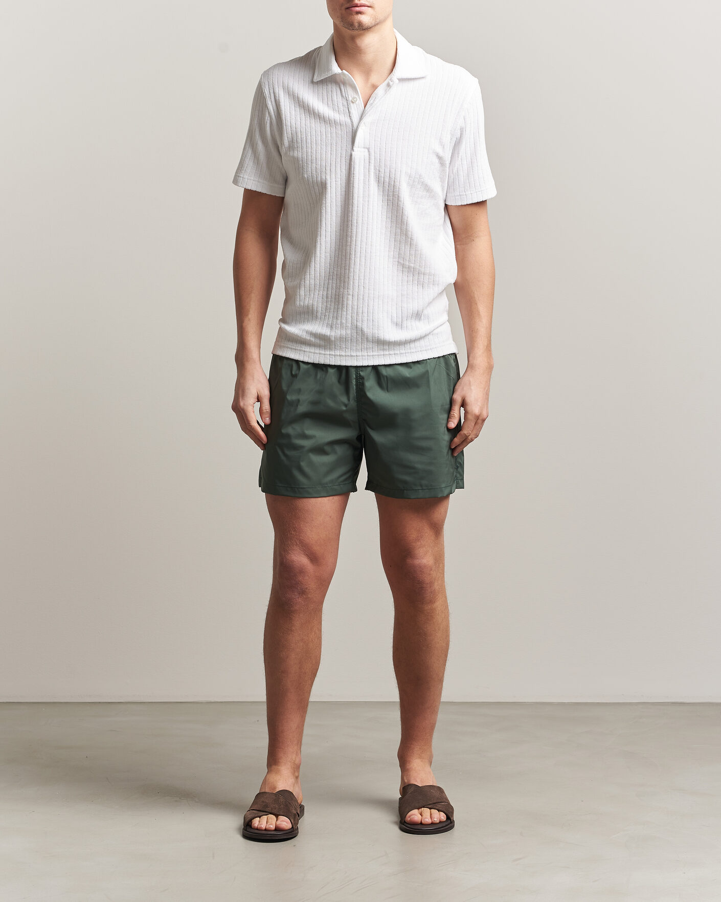 Hombres | Bañadores | Fedeli | Madeira Swim Trunk Dark Green