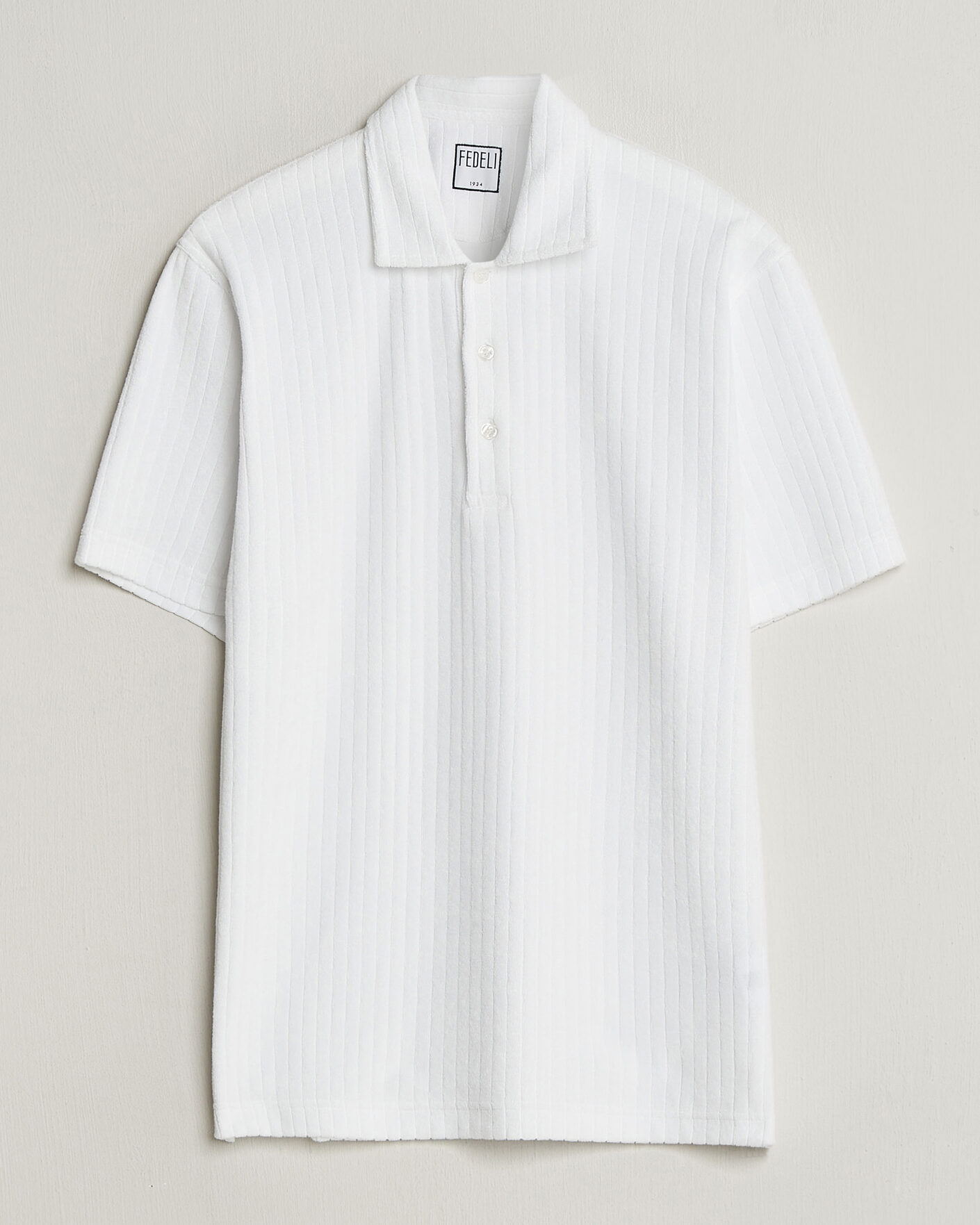 Hombres | Polos | Fedeli | Rib Terry Polo White