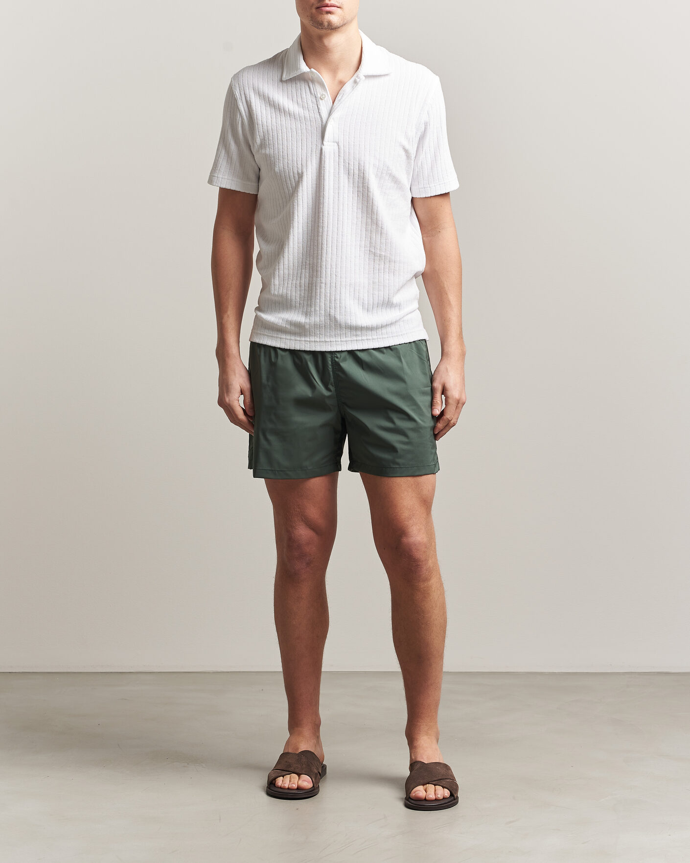 Hombres | Polos | Fedeli | Rib Terry Polo White