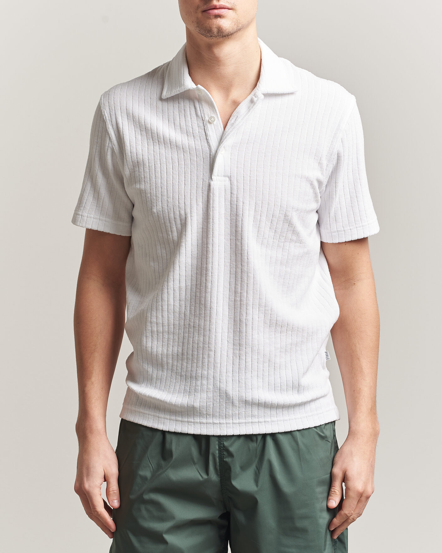 Hombres | Polos | Fedeli | Rib Terry Polo White