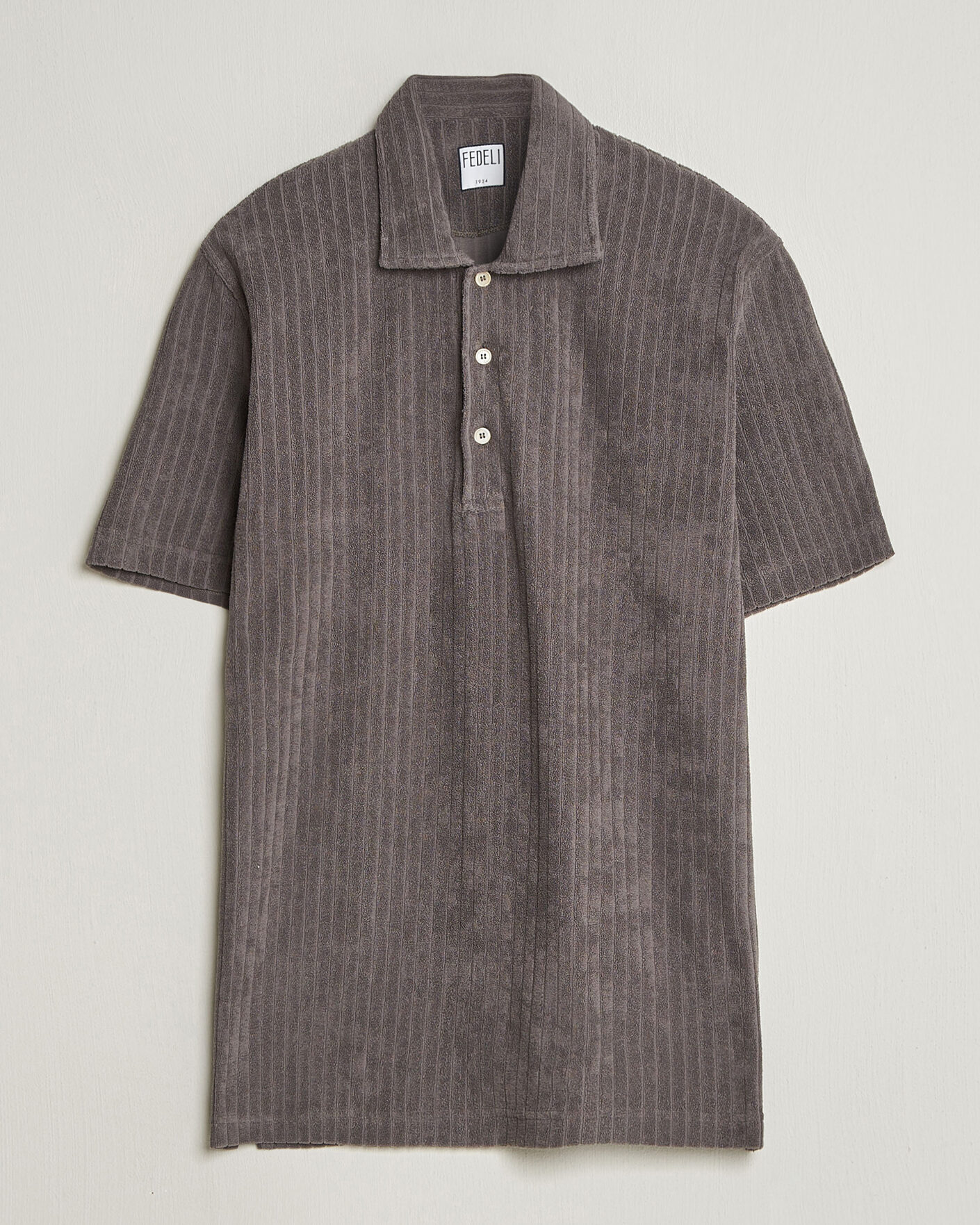 Hombres | Polos | Fedeli | Rib Terry Polo Taupe