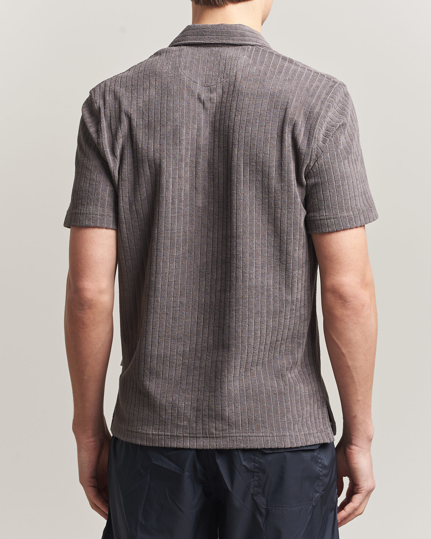 Hombres | Polos | Fedeli | Rib Terry Polo Taupe
