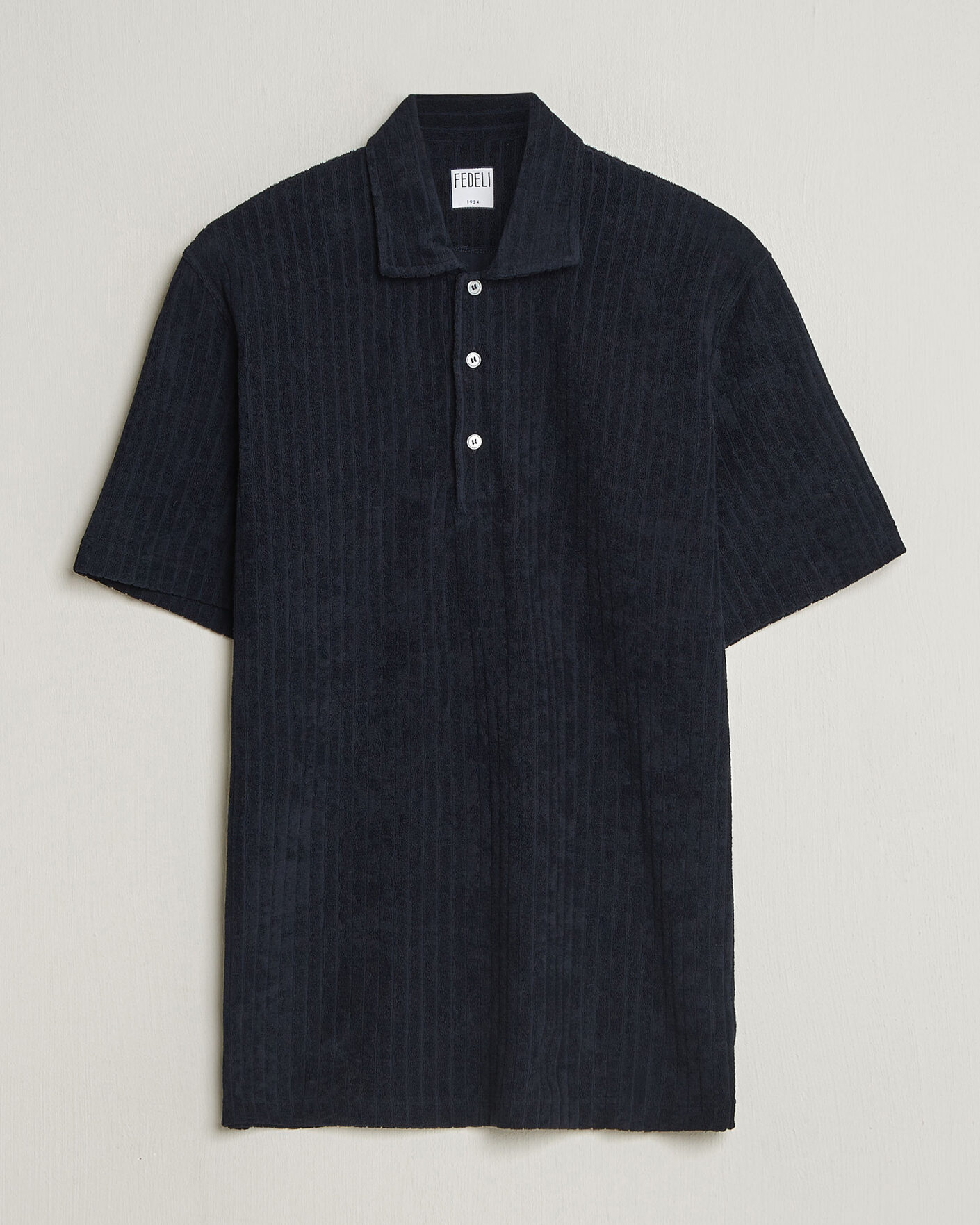 Hombres | Polos | Fedeli | Rib Terry Polo Navy