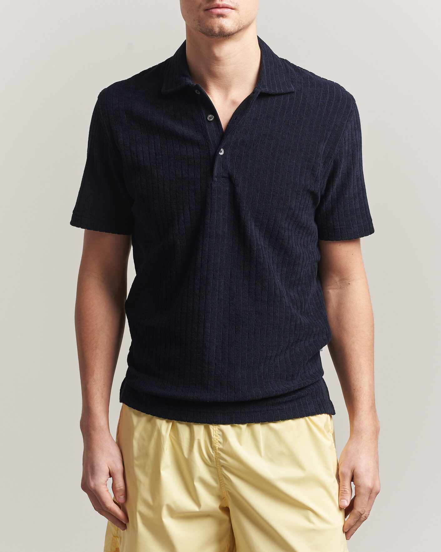 Hombres | Polos | Fedeli | Rib Terry Polo Navy