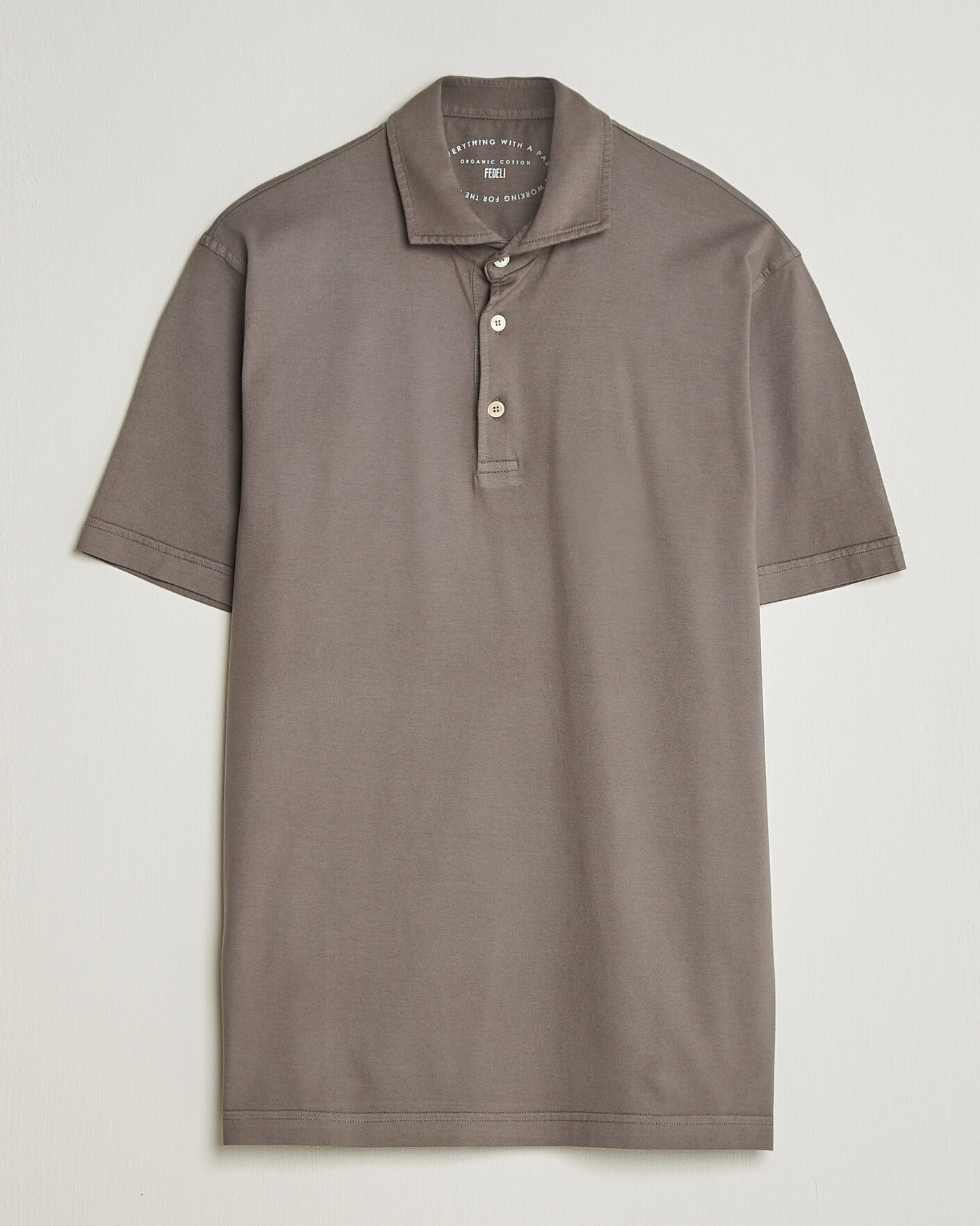 Hombres | Polos | Fedeli | Zero Organic Cotton Polo Taupe
