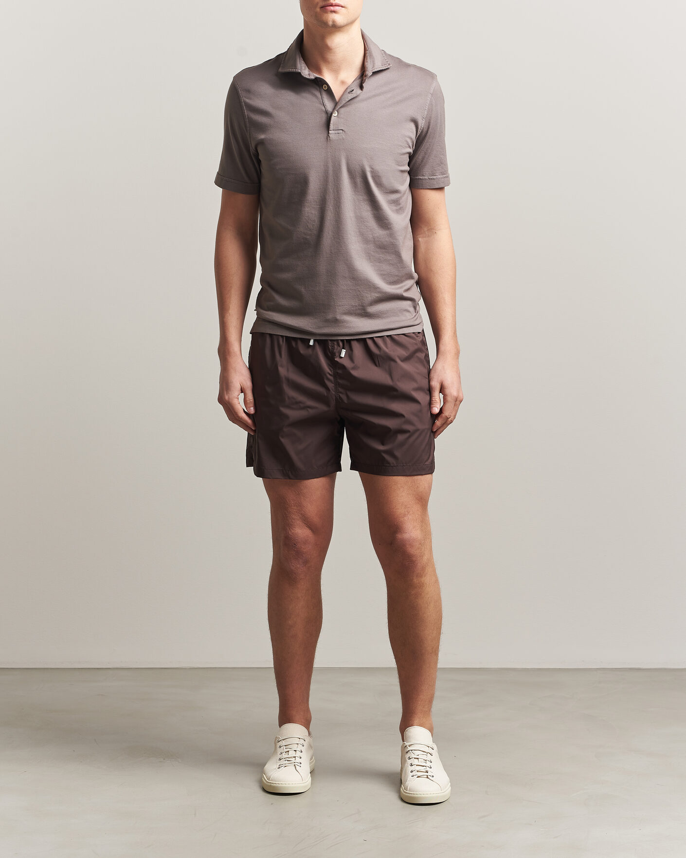 Hombres | Polos | Fedeli | Zero Organic Cotton Polo Taupe
