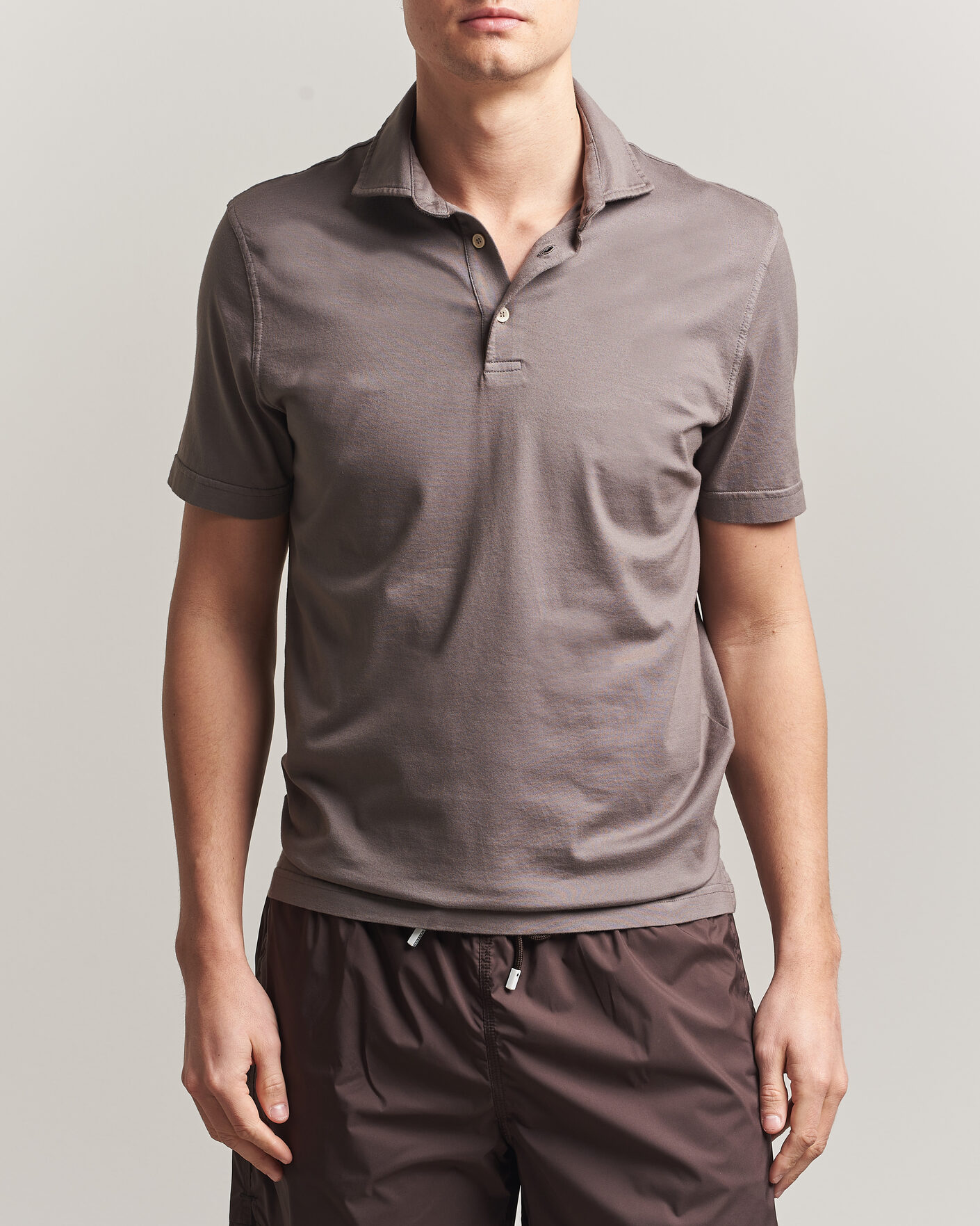 Hombres | Polos | Fedeli | Zero Organic Cotton Polo Taupe