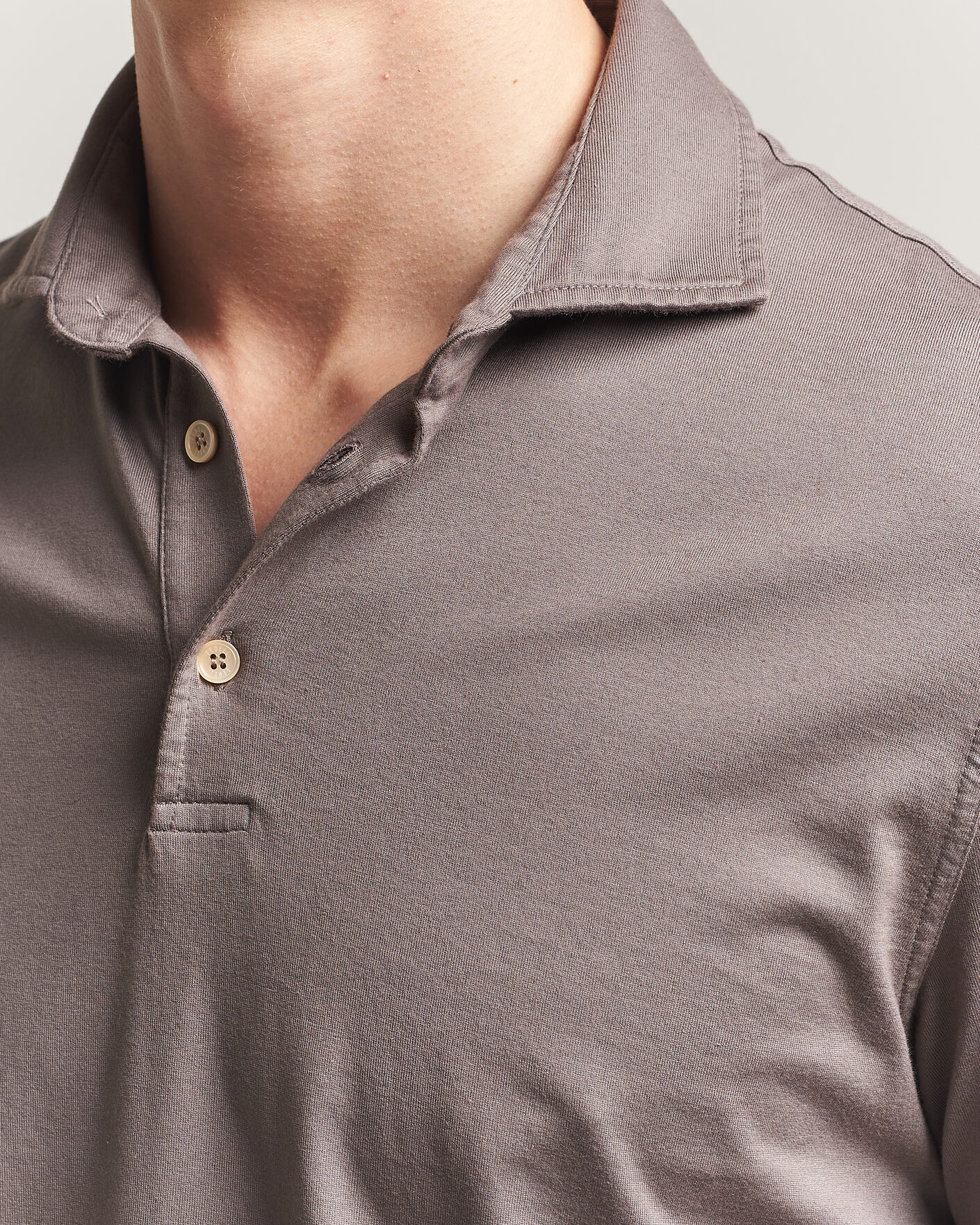 Hombres | Polos | Fedeli | Zero Organic Cotton Polo Taupe
