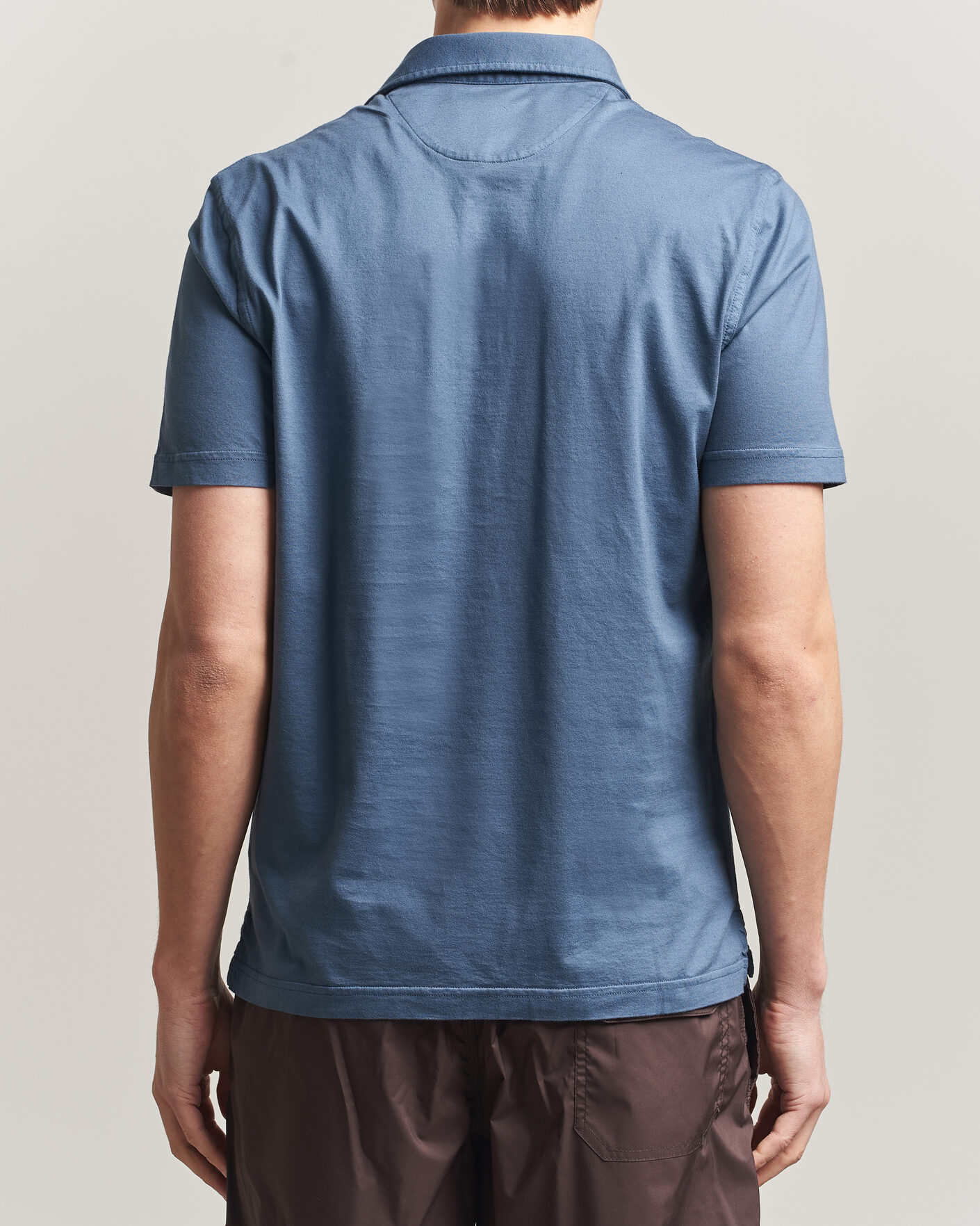 Hombres | Polos | Fedeli | Zero Organic Cotton Polo Steel Blue