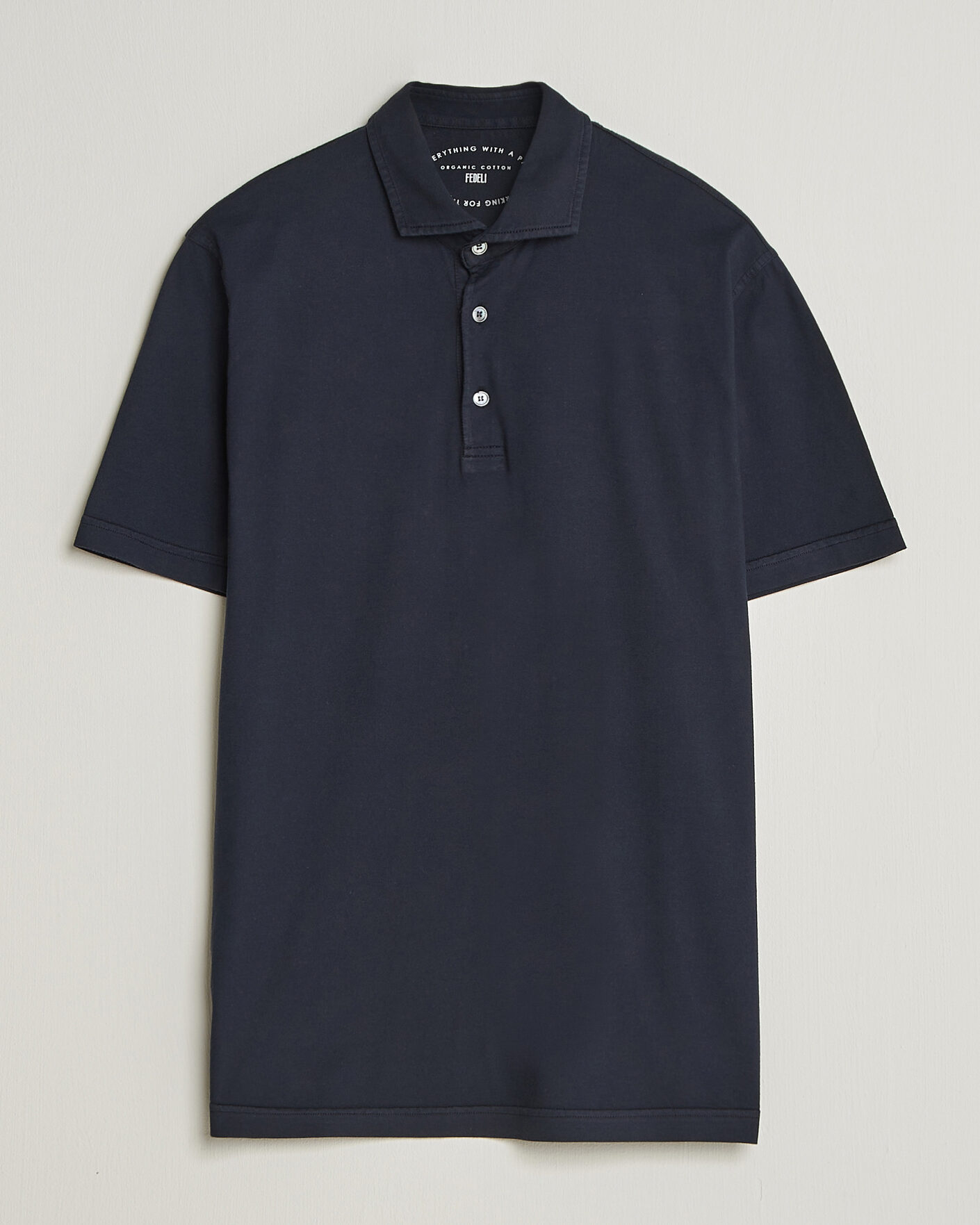 Hombres | Polos | Fedeli | Zero Organic Cotton Polo Navy