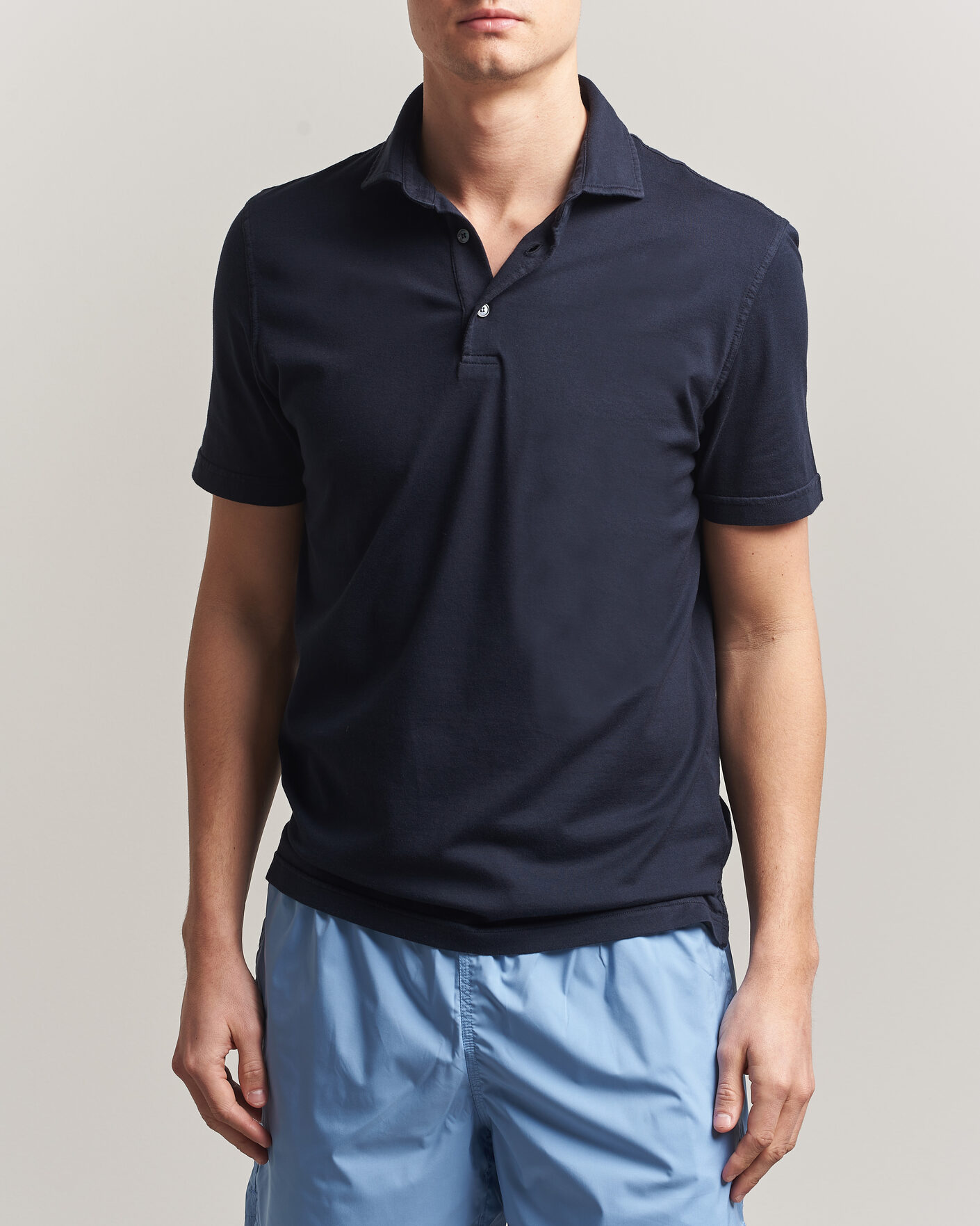 Hombres | Polos | Fedeli | Zero Organic Cotton Polo Navy
