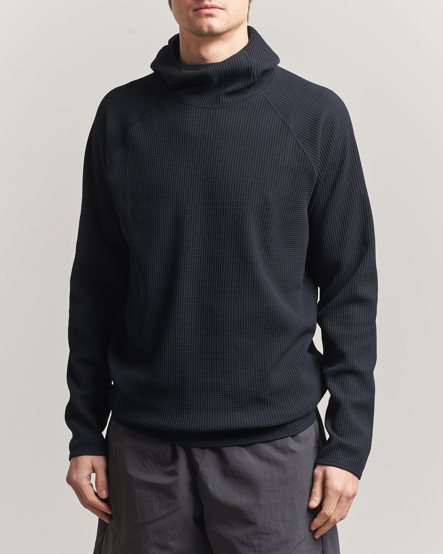 Hombres | Jerséis y prendas de punto | Goldwin | WF Light Long Sleeve Hoodie Black
