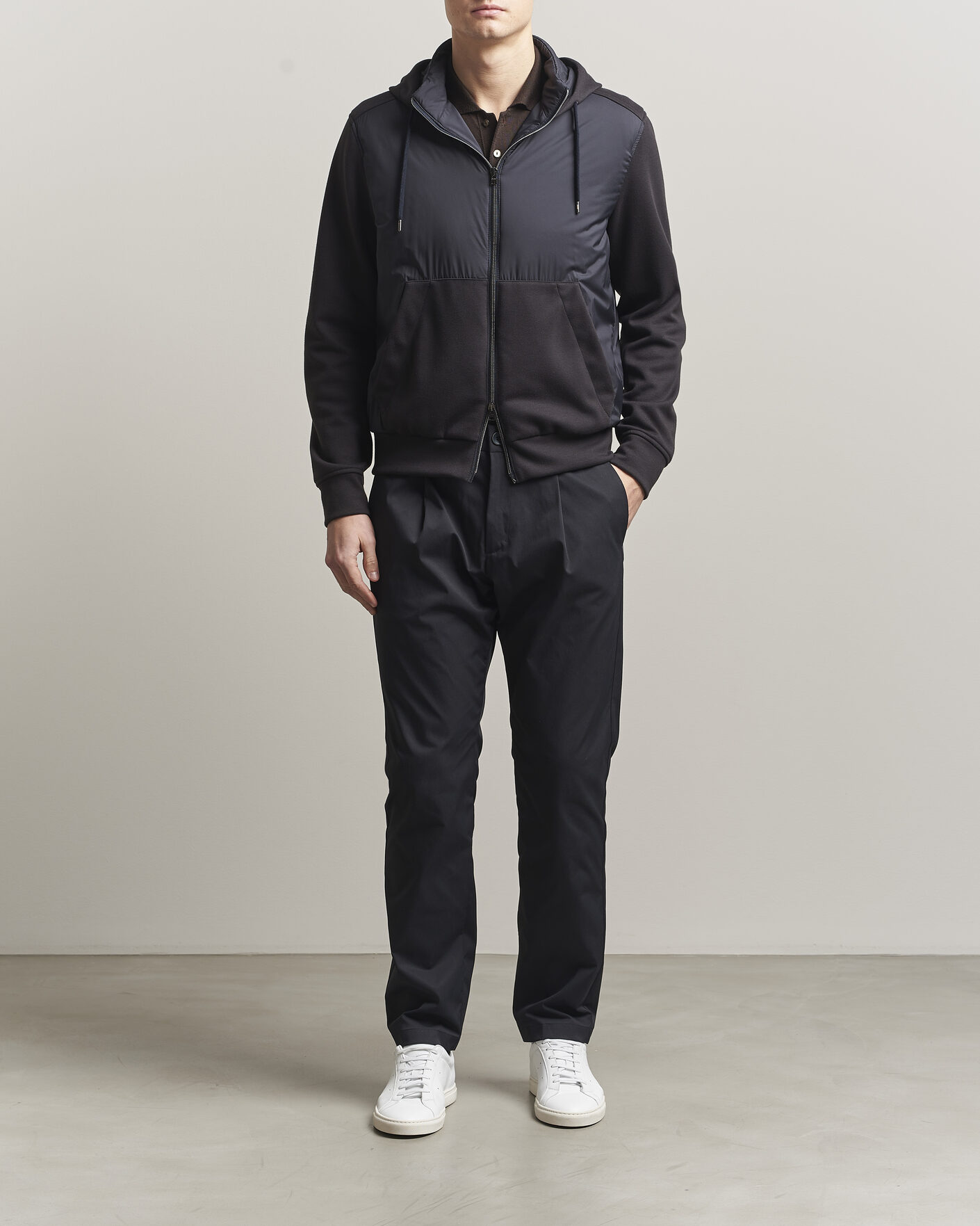 Hombres | Abrigos y chaquetas | Herno | Hooded Hybrid Jacket Navy