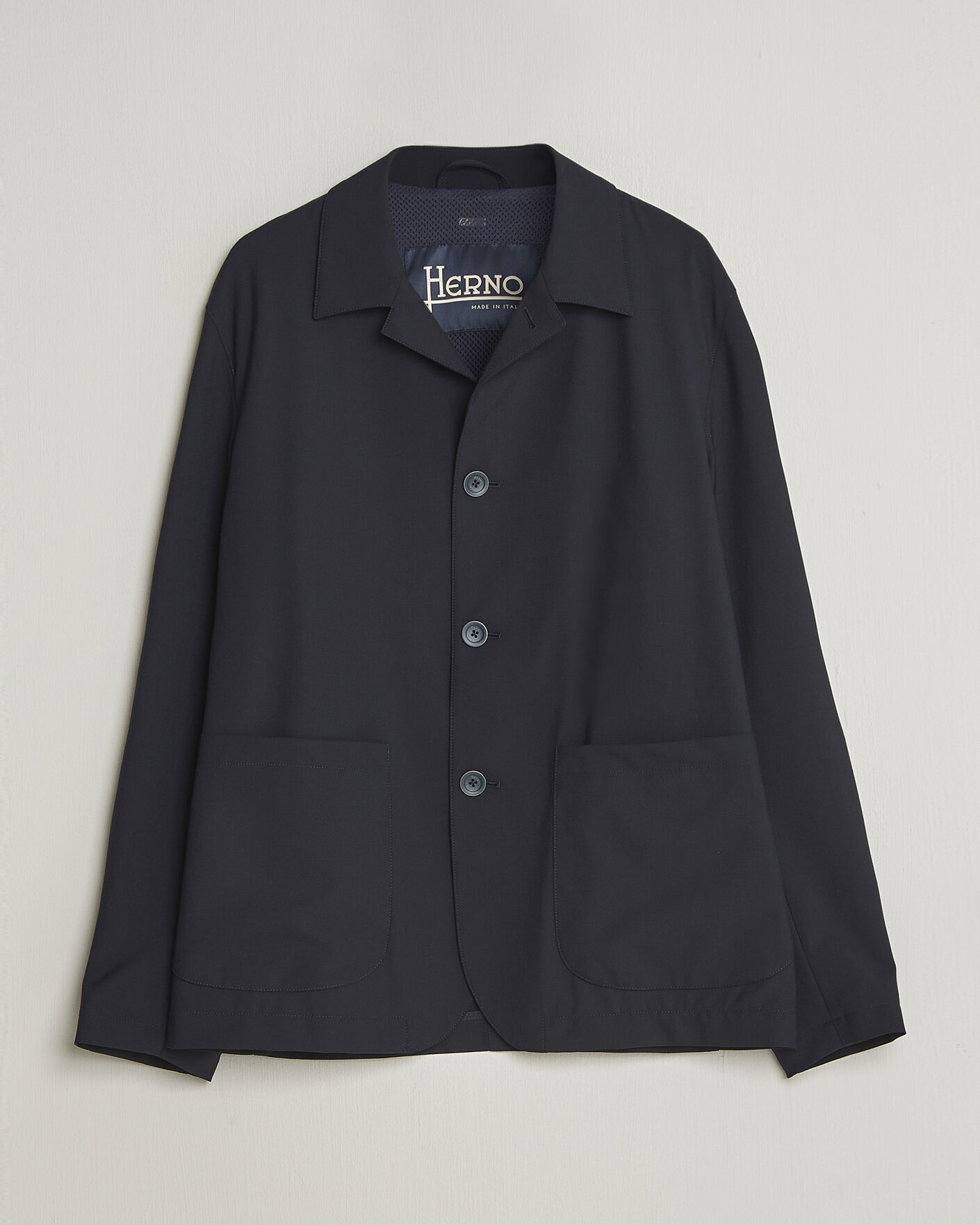 Hombres | Abrigos y chaquetas | Herno | Travel Wool Chore Jacket Navy
