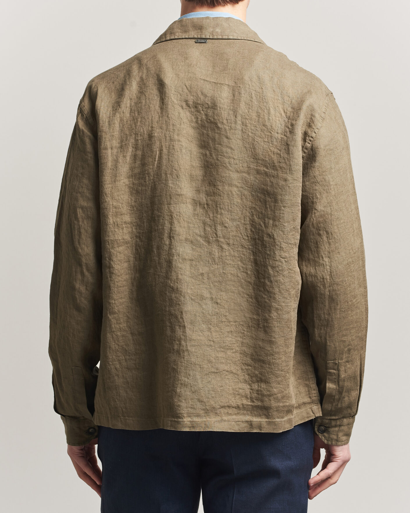 Hombres | Abrigos y chaquetas | Herno | Linen Safari Jacket Military