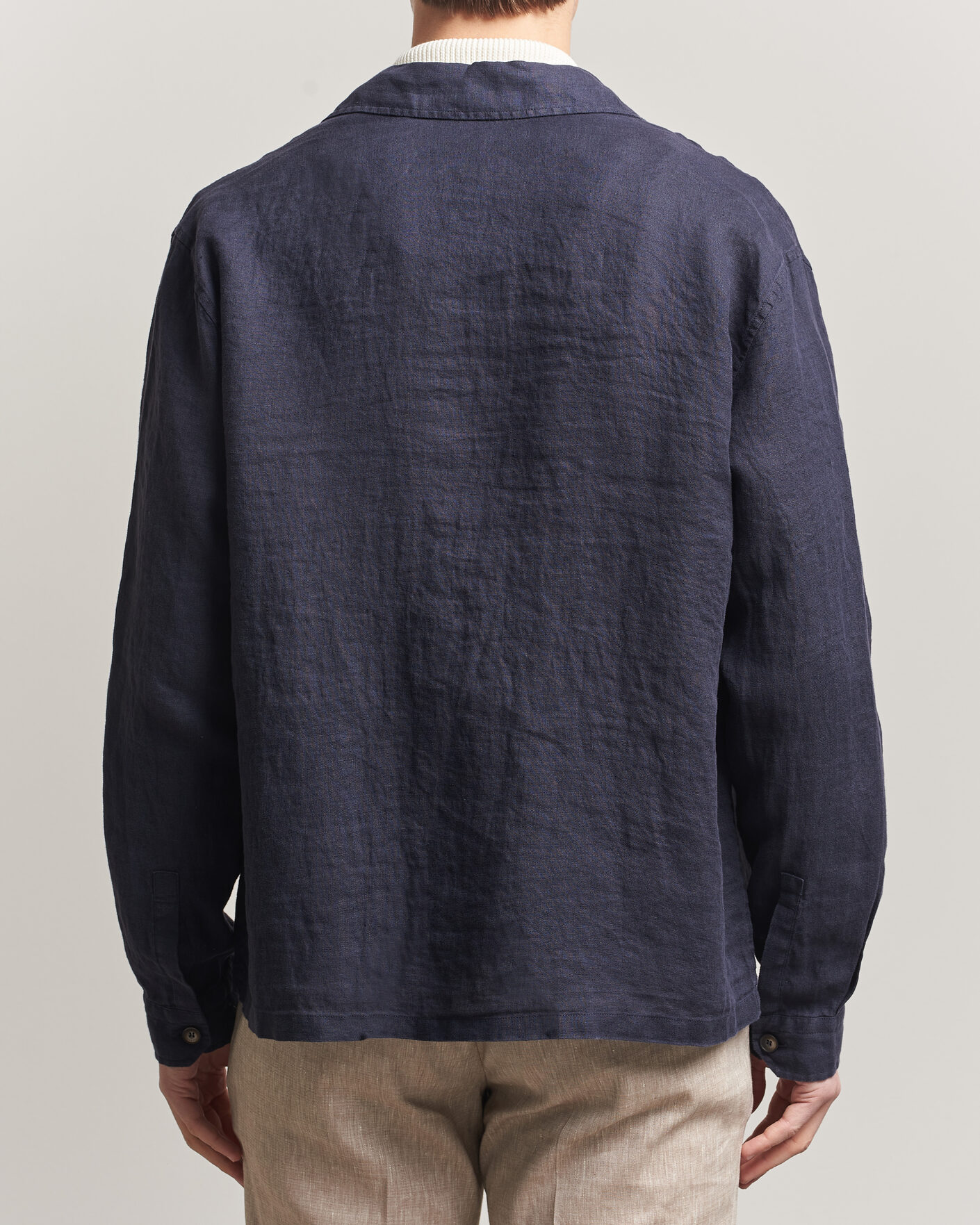 Hombres | Abrigos y chaquetas | Herno | Linen Safari Jacket Navy