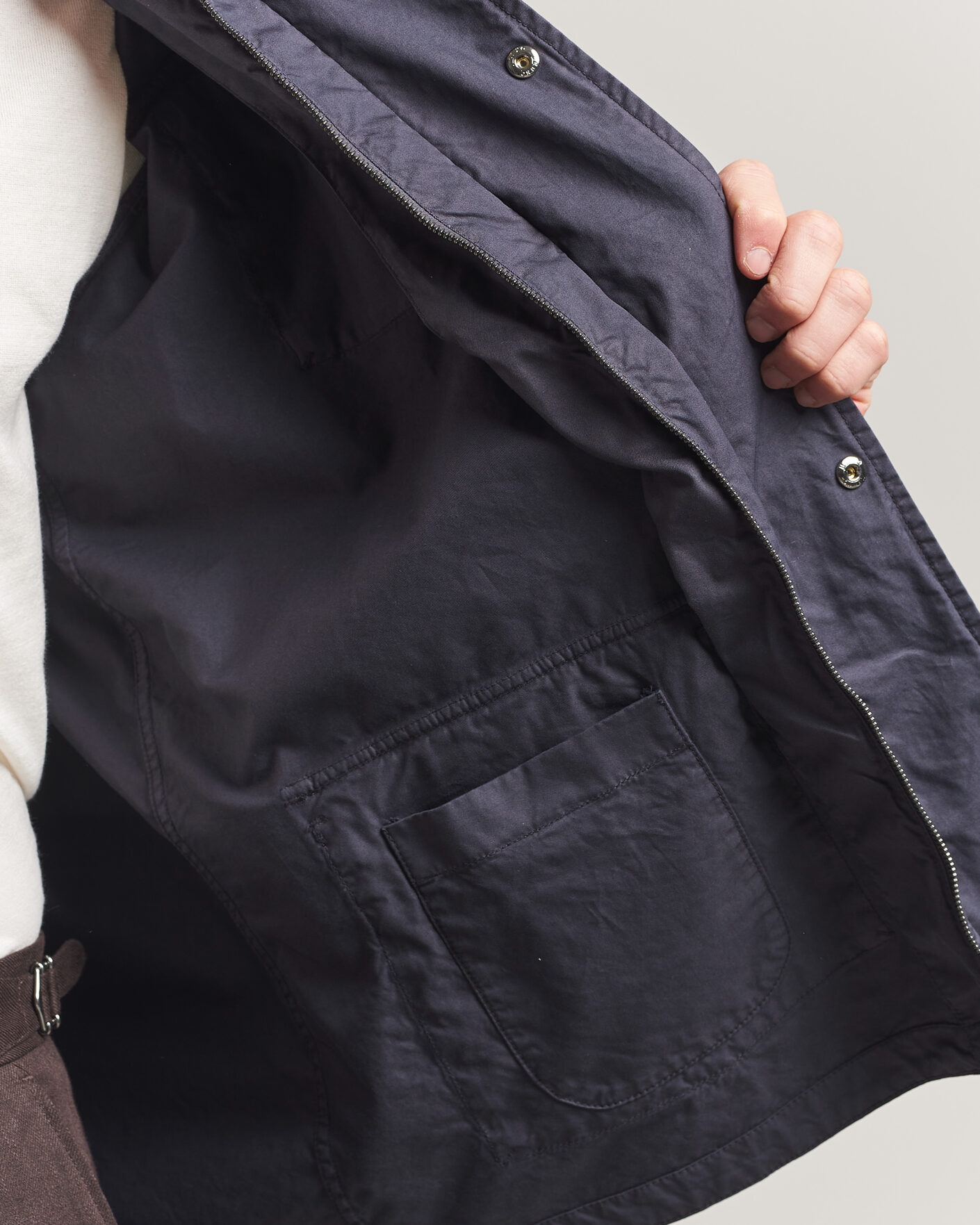 Hombres | Abrigos y chaquetas | Herno | Washed Cotton Field Jacket Navy