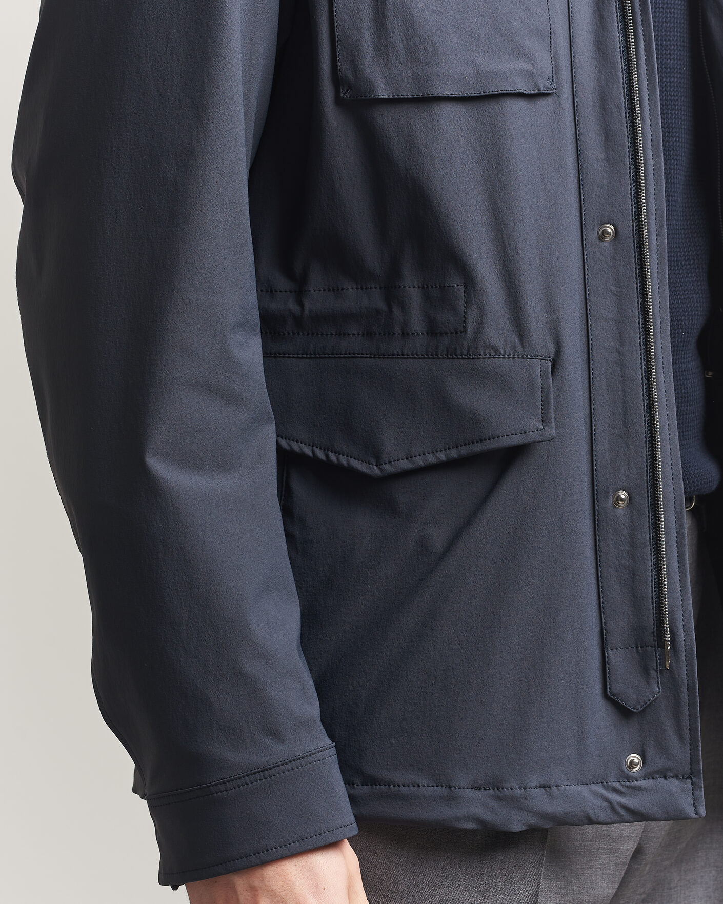 Hombres | Abrigos y chaquetas | Herno | Soft Nylon Field Jacket Navy