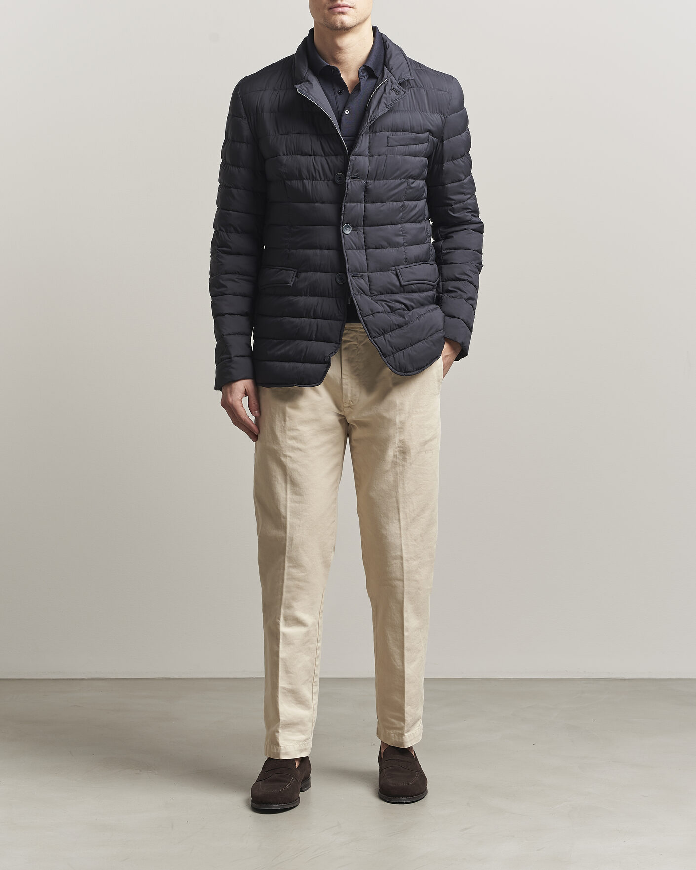 Hombres | Abrigos y chaquetas | Herno | Nuage Matt Nylon Blazer Navy