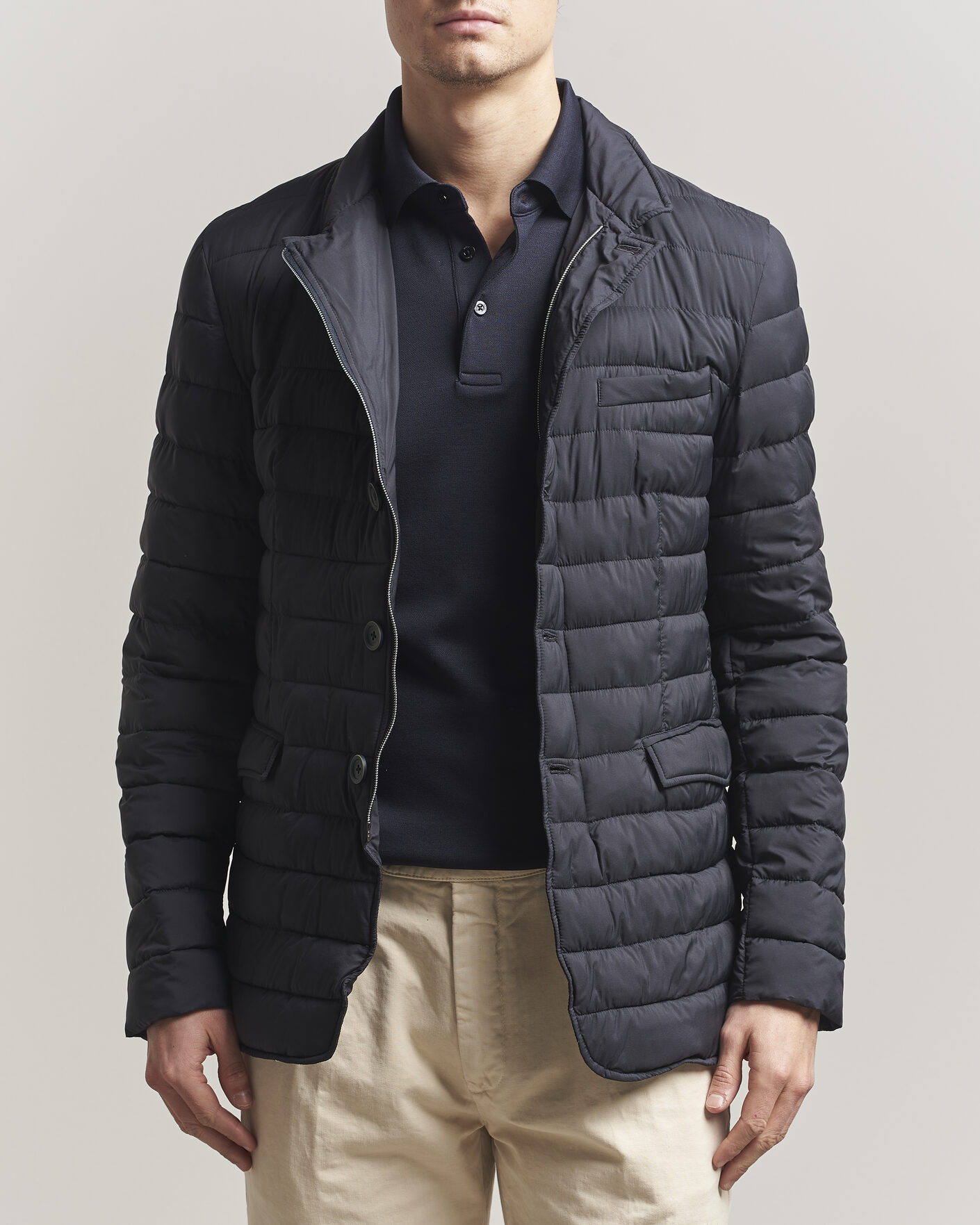 Hombres | Abrigos y chaquetas | Herno | Nuage Matt Nylon Blazer Navy