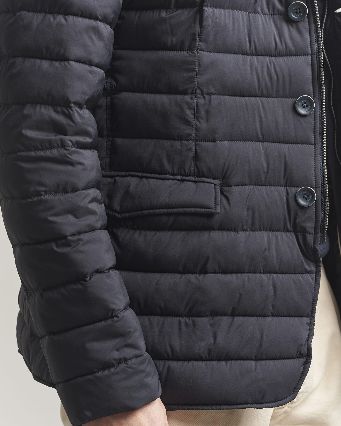 Hombres | Abrigos y chaquetas | Herno | Nuage Matt Nylon Blazer Navy