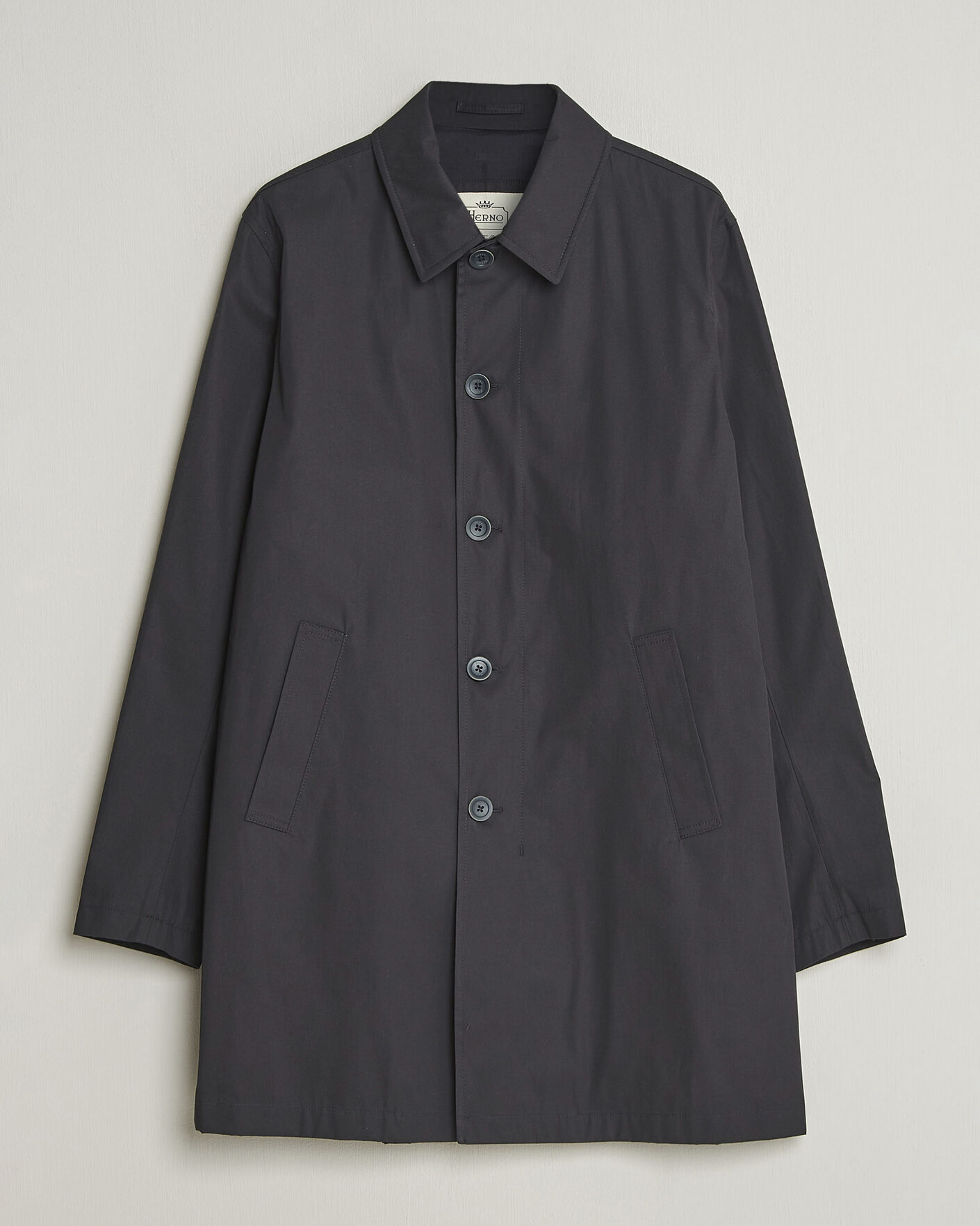 Hombres | Abrigos y chaquetas | Herno | Cotton Car Coat Navy