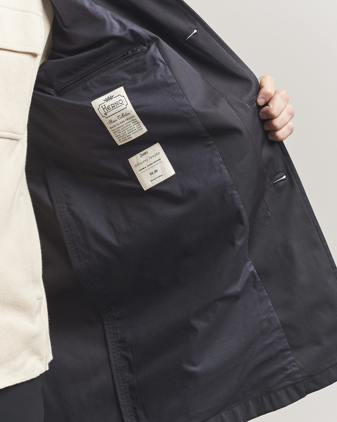 Hombres | Abrigos y chaquetas | Herno | Cotton Car Coat Navy