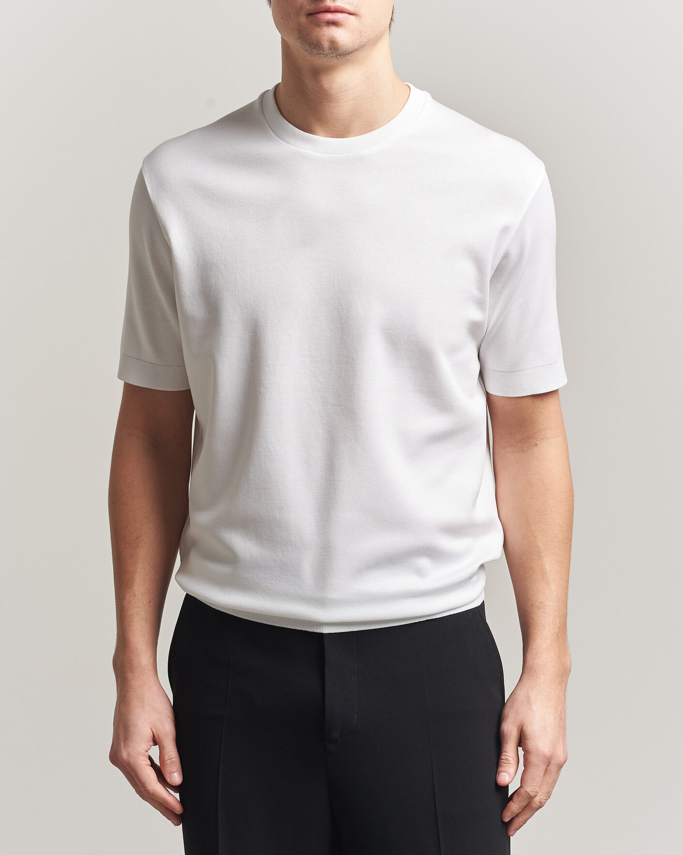 Hombres | Camisetas | Herno | Micro Piquet T-Shirt White
