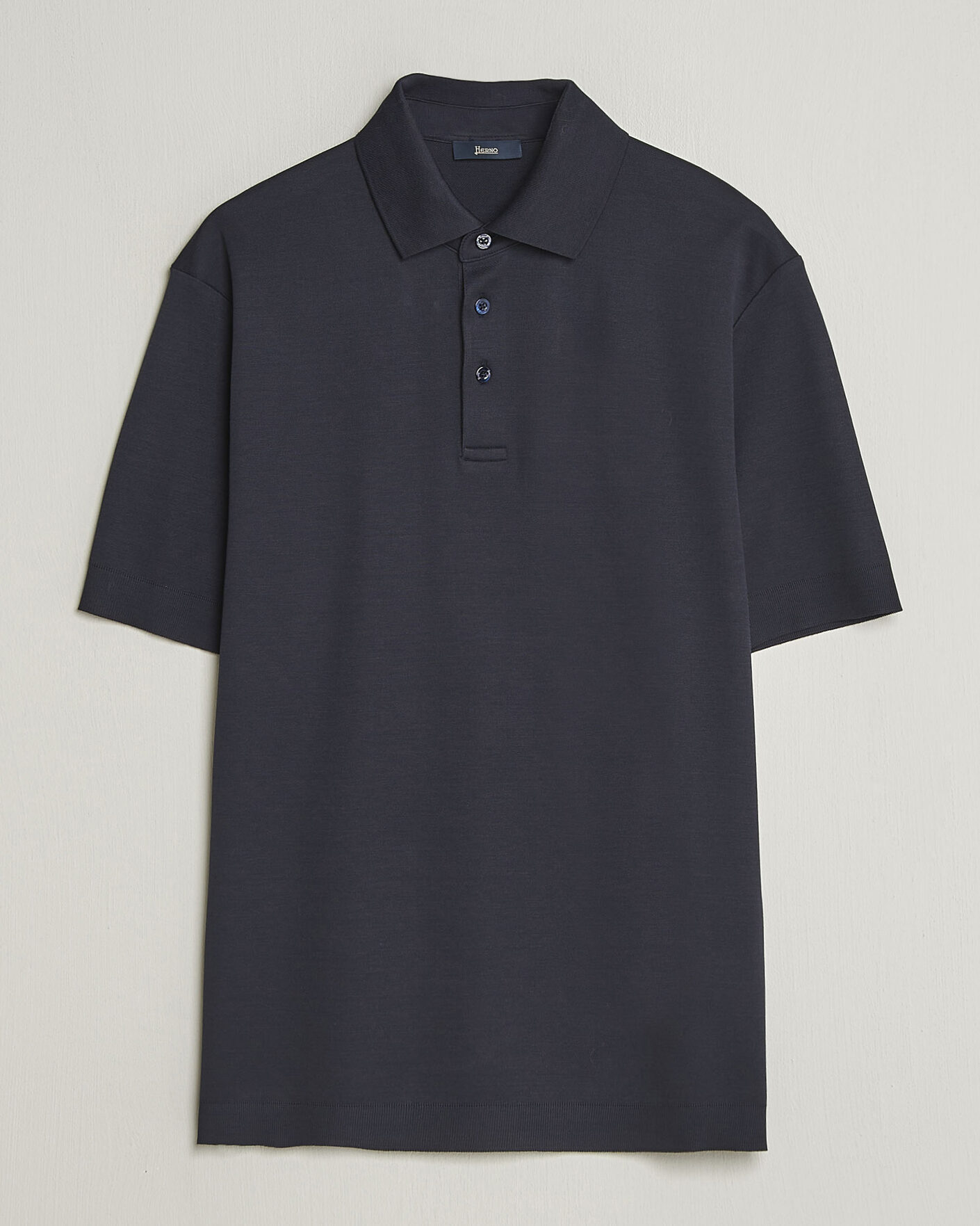 Hombres | Polos | Herno | Micro Piquet Polo Navy
