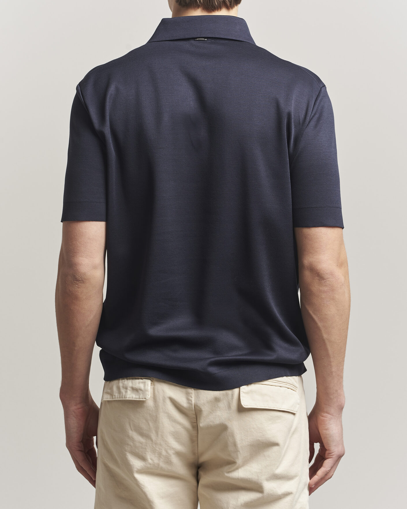 Hombres | Polos | Herno | Micro Piquet Polo Navy