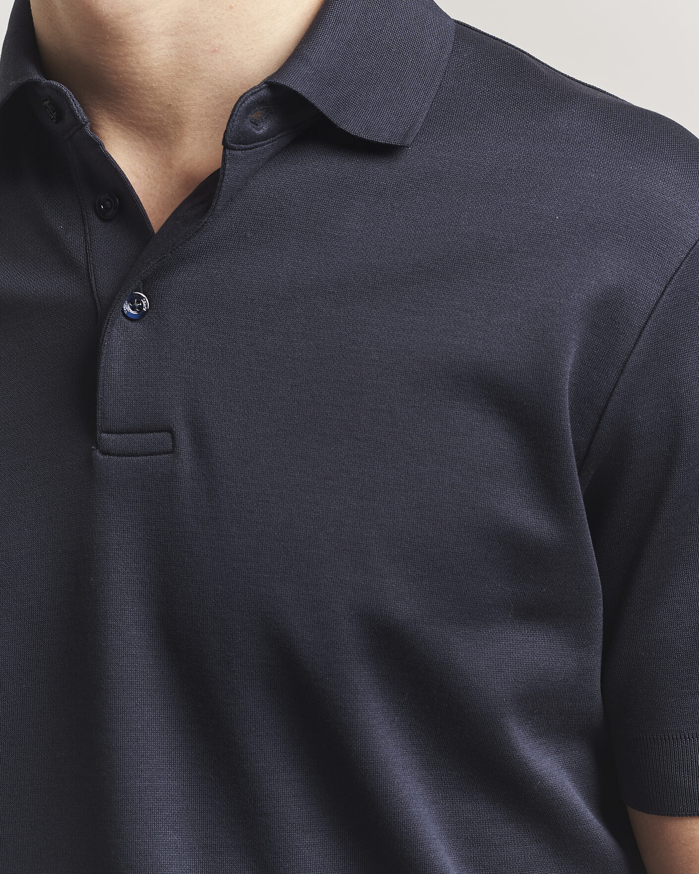 Hombres | Polos | Herno | Micro Piquet Polo Navy