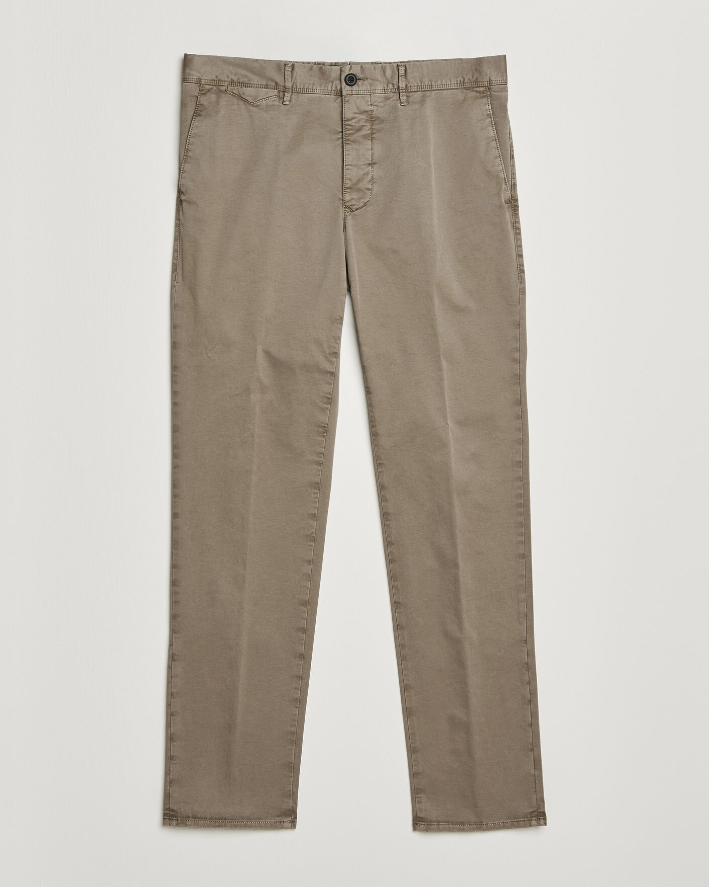 Hombres | Pantalones | Incotex | Regular Fit Garment Dyed Slacks Brown