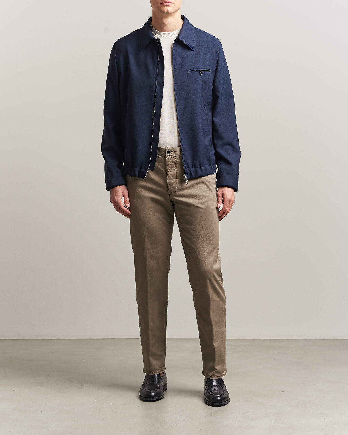Hombres | Pantalones | Incotex | Regular Fit Garment Dyed Slacks Brown