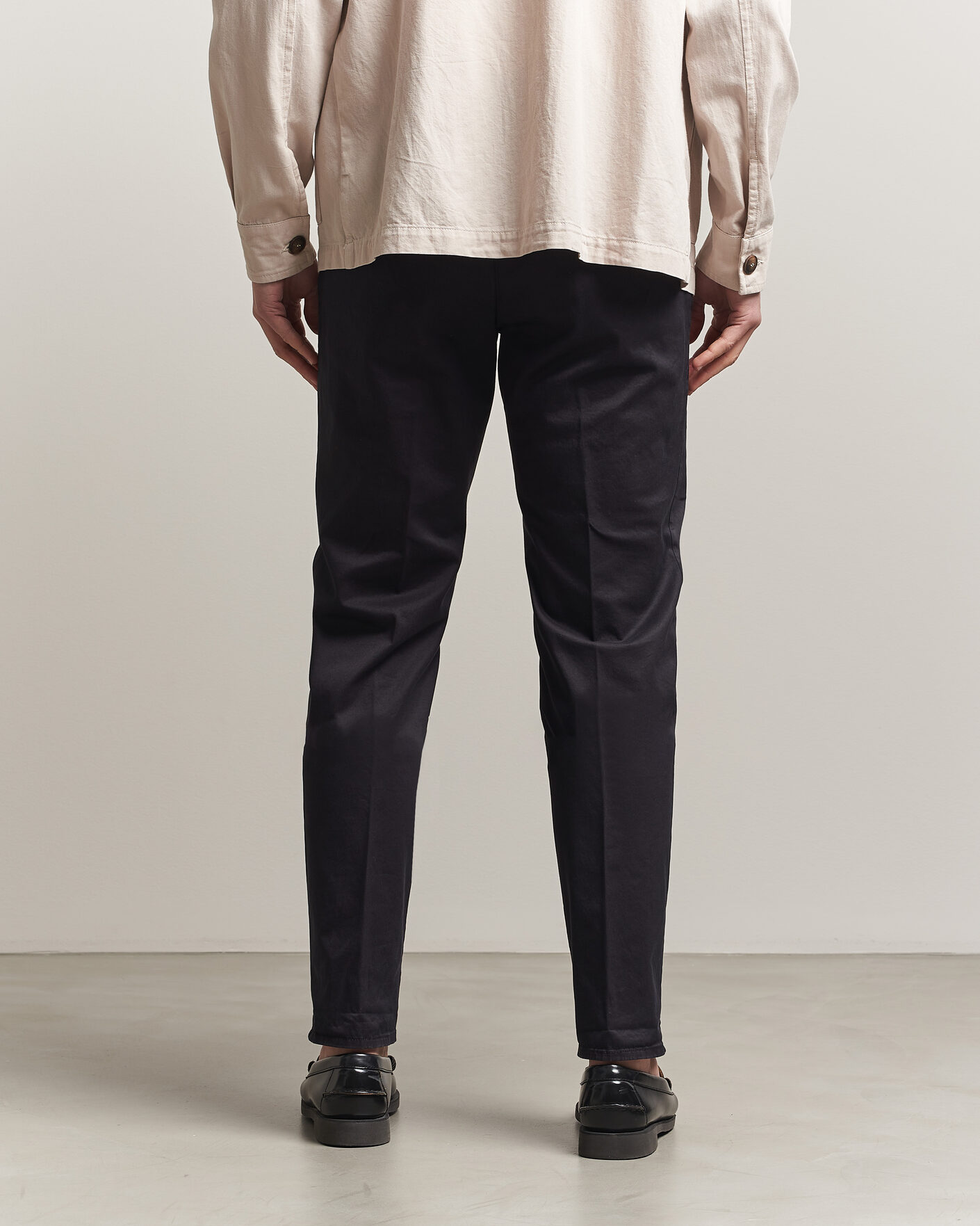 Hombres | Pantalones | Incotex | Regular Fit Garment Dyed Slacks Navy