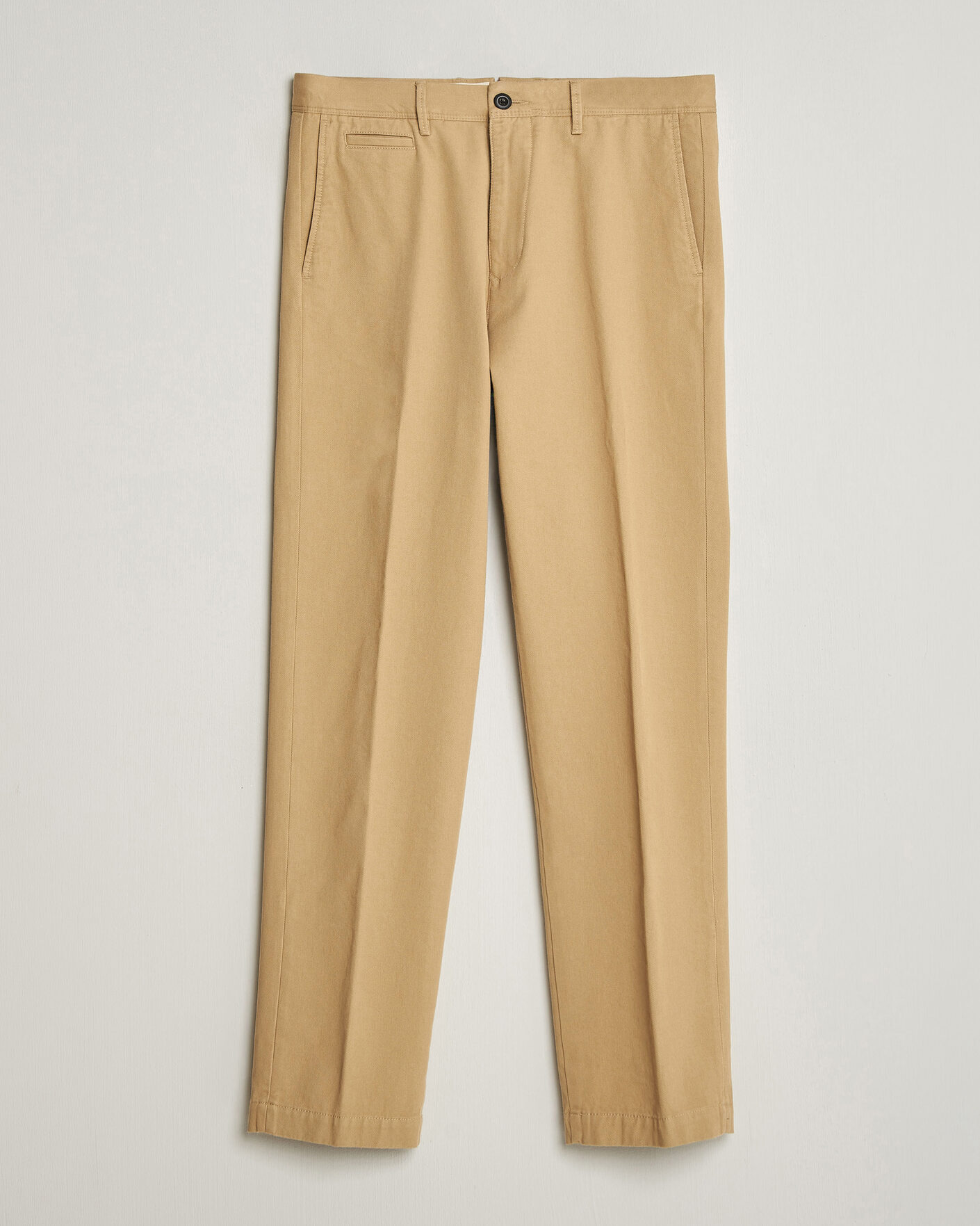Hombres | Pantalones | Incotex | Regular Fit Uniform Cotton Slacks Khaki
