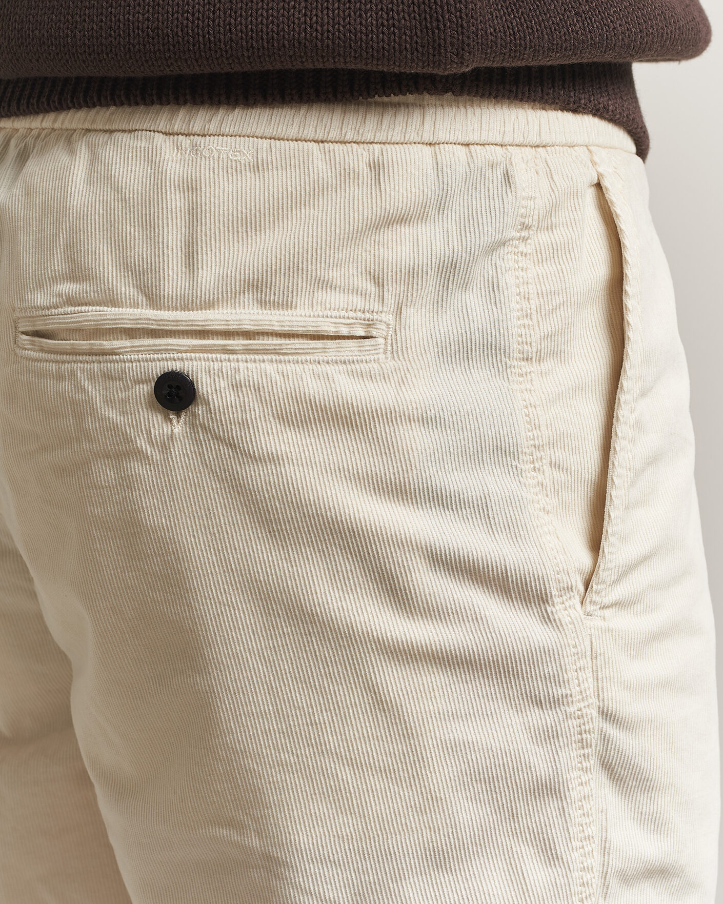 Hombres | Pantalones cortos | Incotex | Baby Corduroy Drawstring Shorts Off White