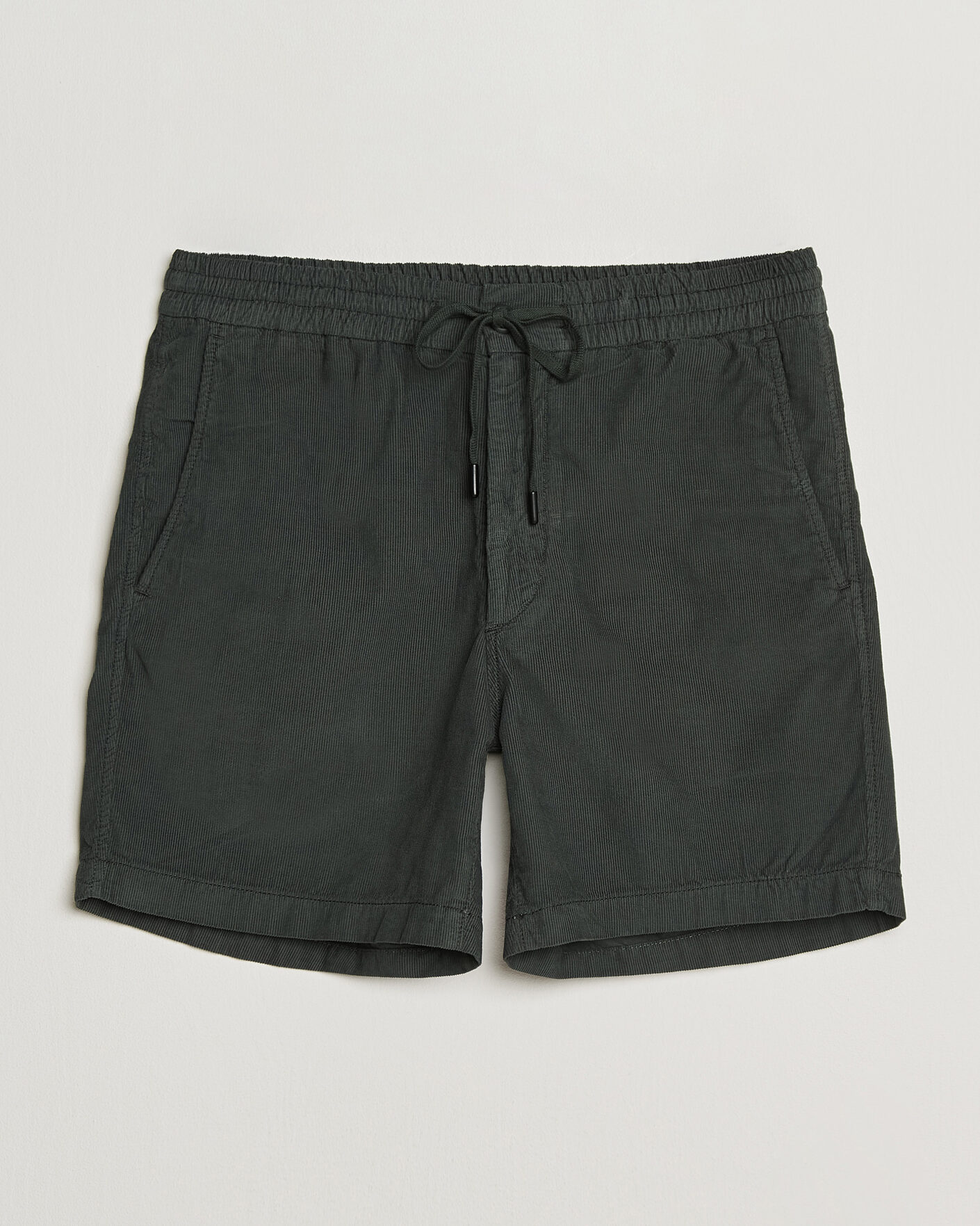 Hombres | Pantalones cortos | Incotex | Baby Corduroy Drawstring Shorts Dark Green
