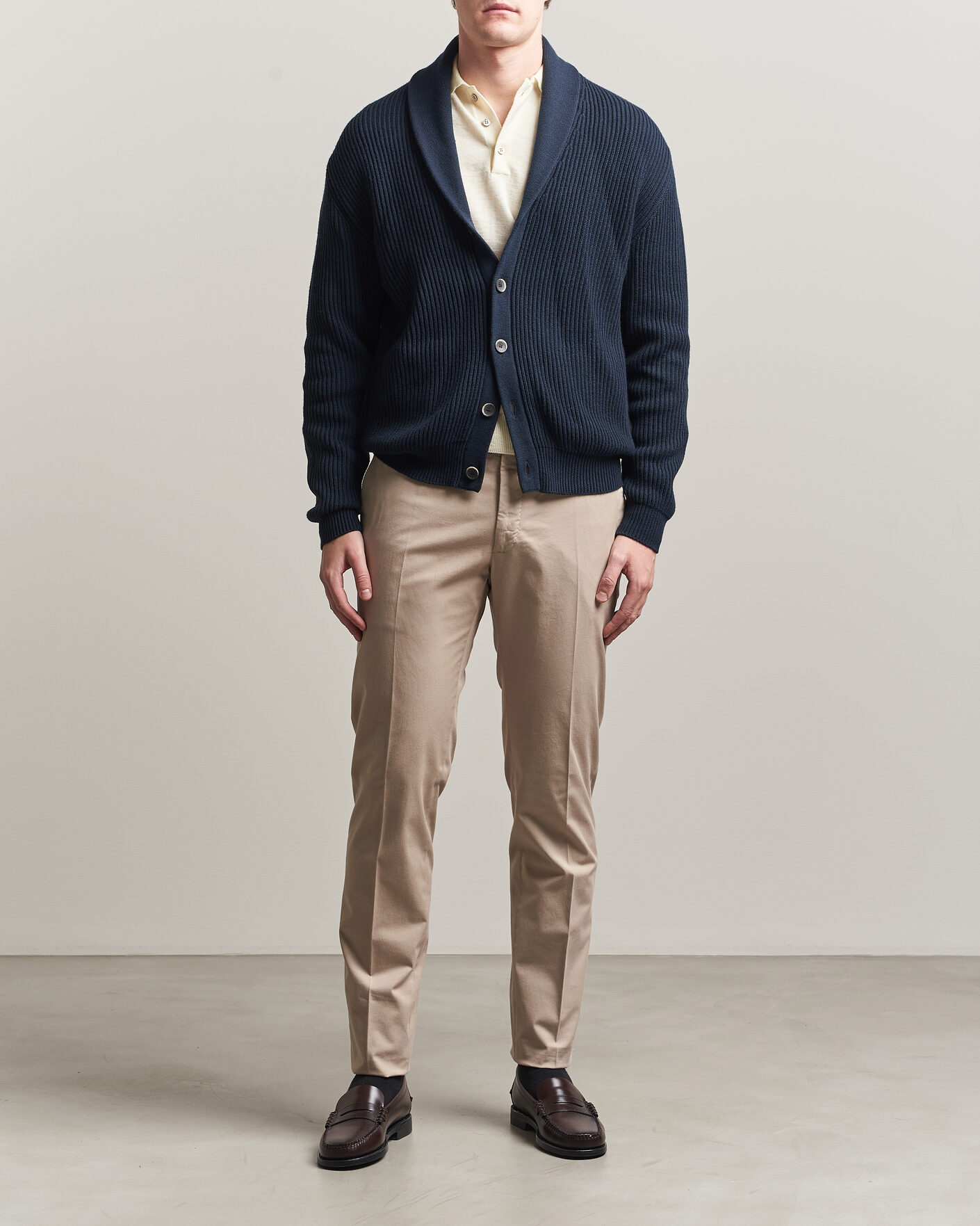 Hombres | Pantalones | Incotex | Slim Fit Comfort Chinos Sand