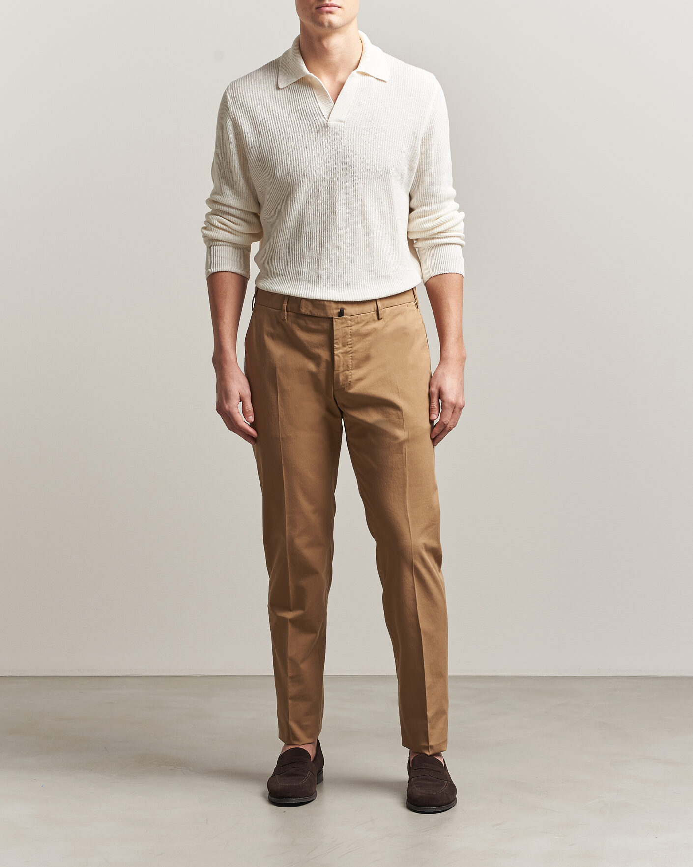 Hombres | Pantalones | Incotex | Slim Fit Comfort Chinos Khaki