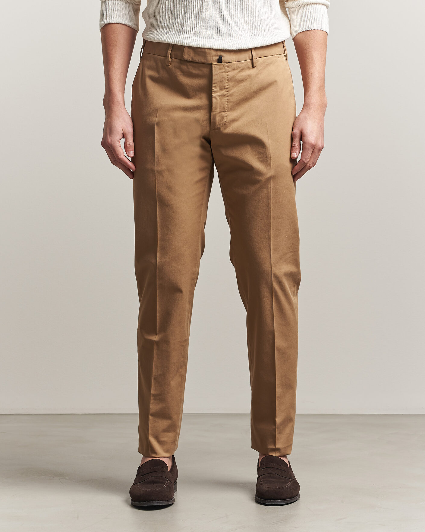 Hombres | Pantalones | Incotex | Slim Fit Comfort Chinos Khaki