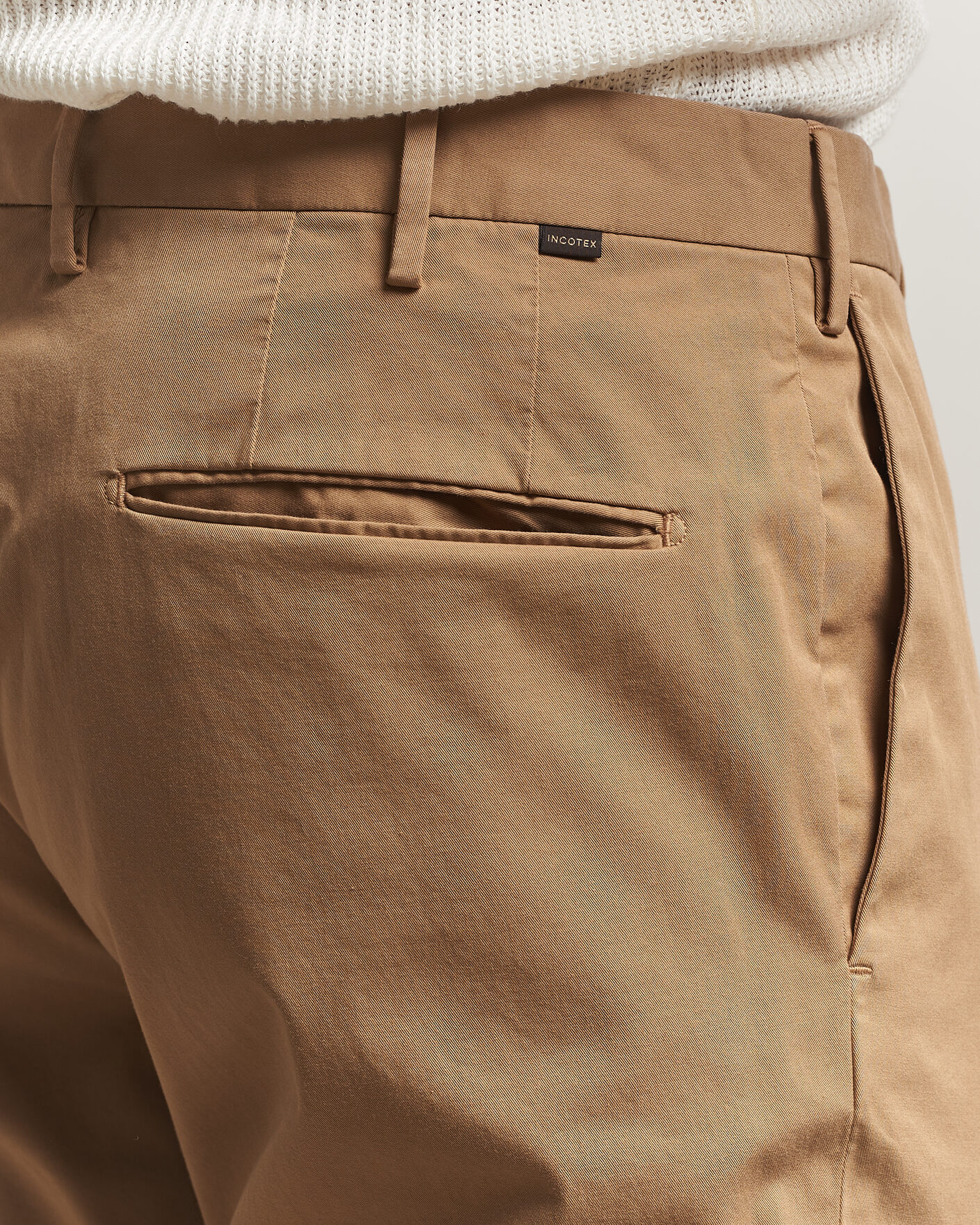 Hombres | Pantalones | Incotex | Slim Fit Comfort Chinos Khaki