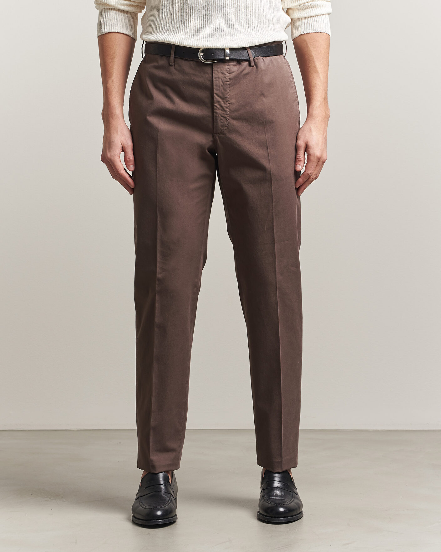 Hombres | Pantalones | Incotex | Regular Fit Comfort Chinos Dark Brown