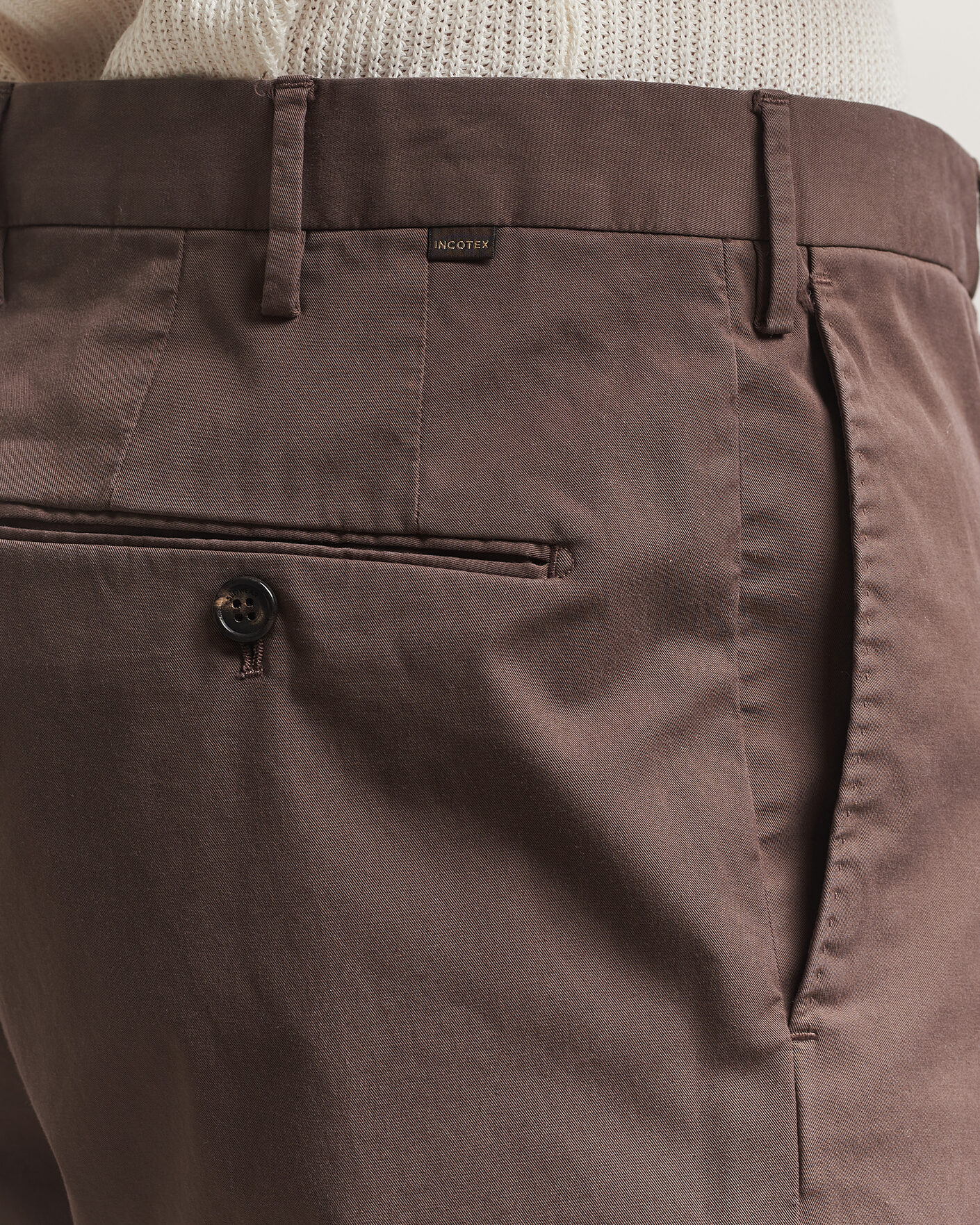 Hombres | Pantalones | Incotex | Regular Fit Comfort Chinos Dark Brown
